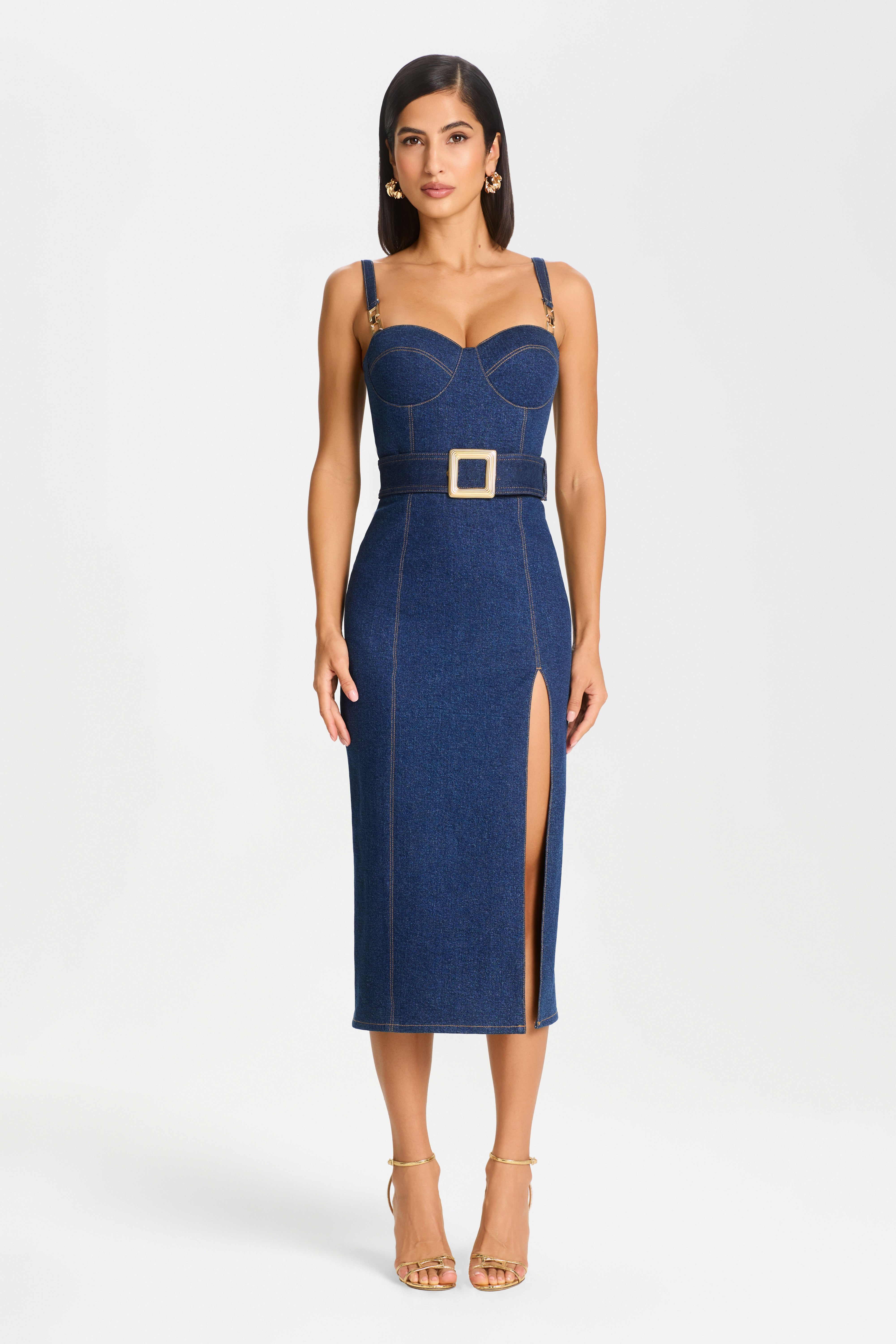 Nadine Merabi Jenna Denim Dress 14