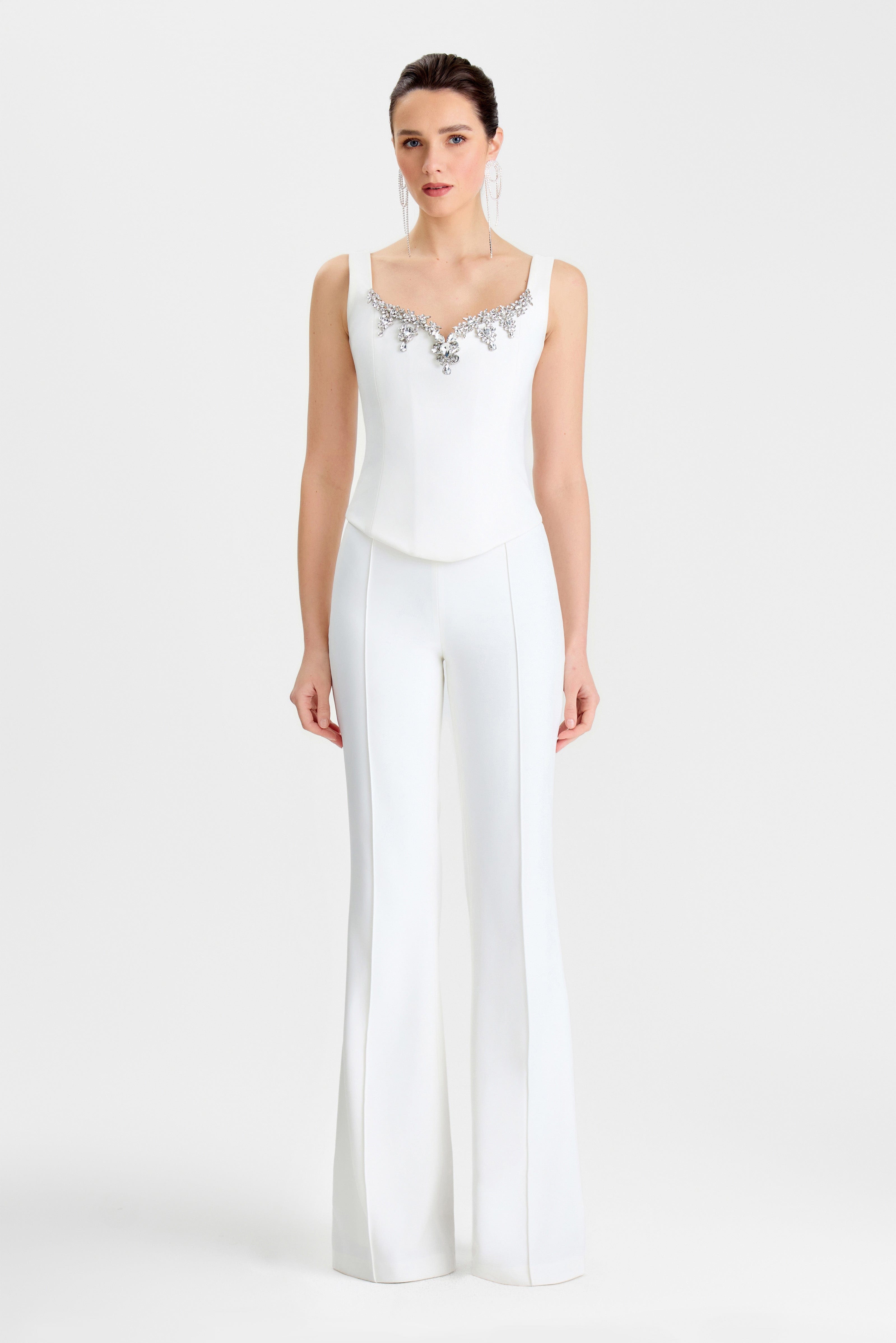 Bree White Top | Embellished White Top | NADINE MERABI
