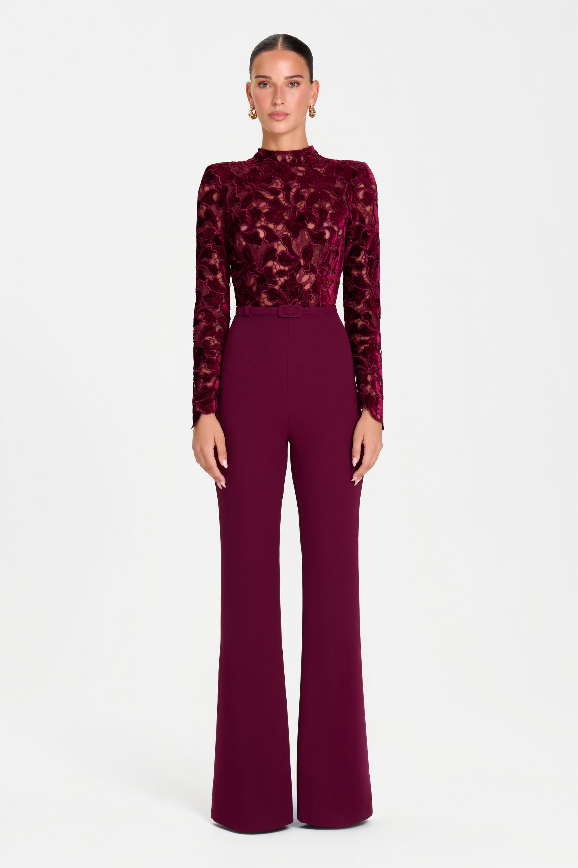 ELEANOR BURGUNDY JUMPSUIT