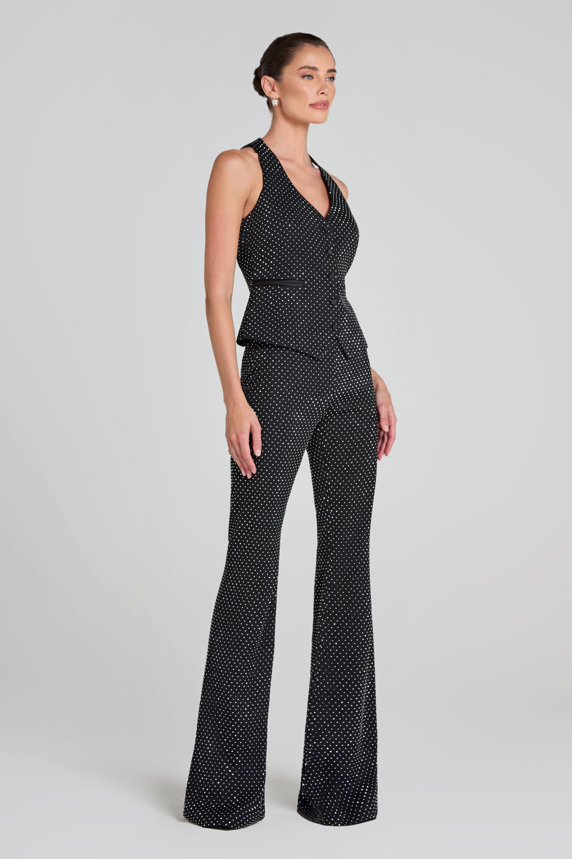NADINE MERABI Tops Kira Black Waistcoat