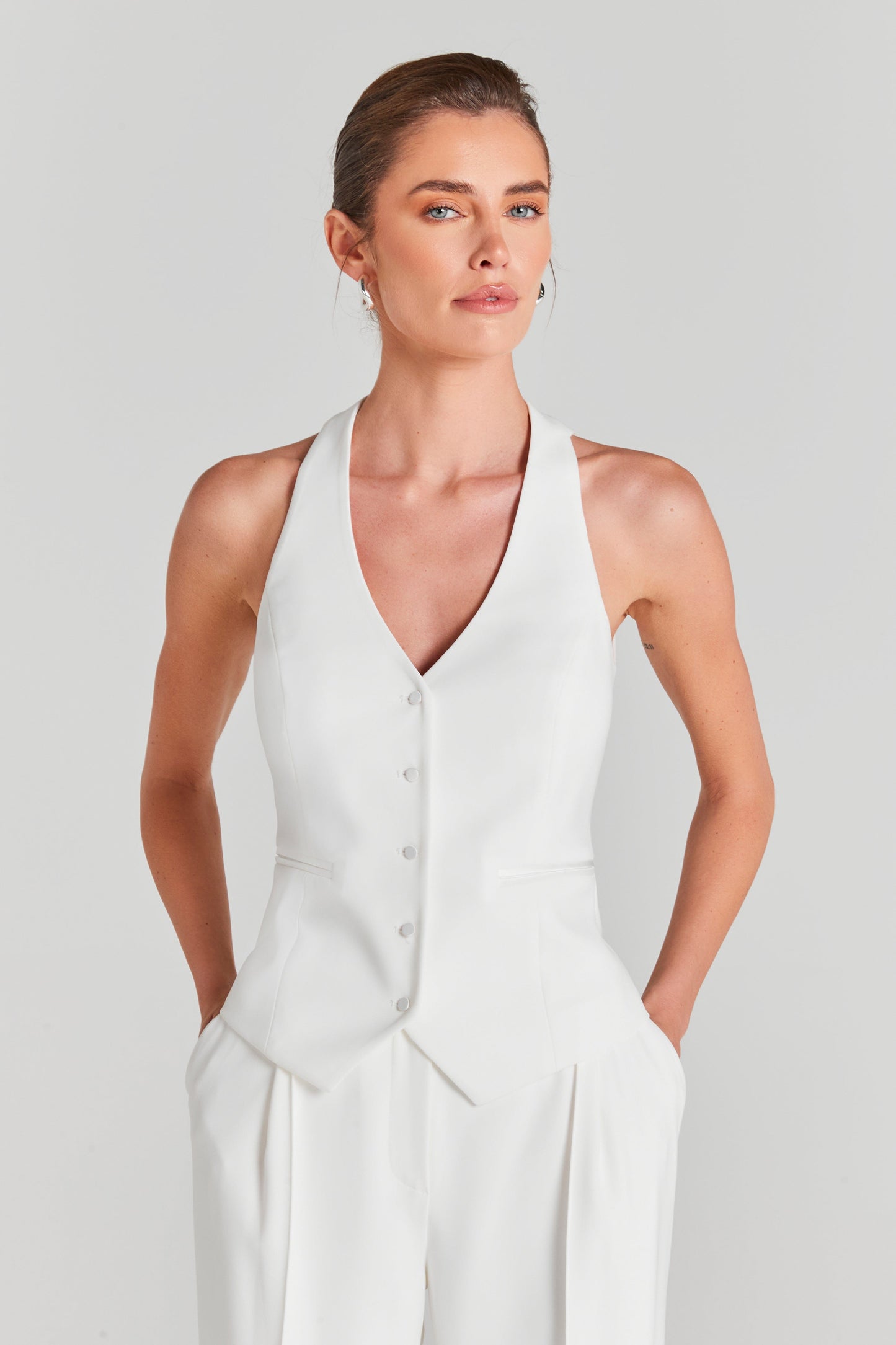 Leni White Waistcoat