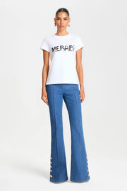 TOP Tops MERABI WHITE LOGO T-SHIRT
