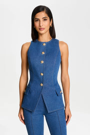 TOP Tops Nicole Denim Waistcoat
