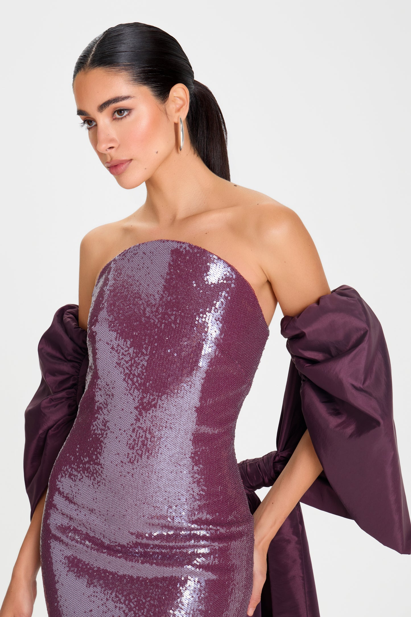 Lara Burgundy Dress