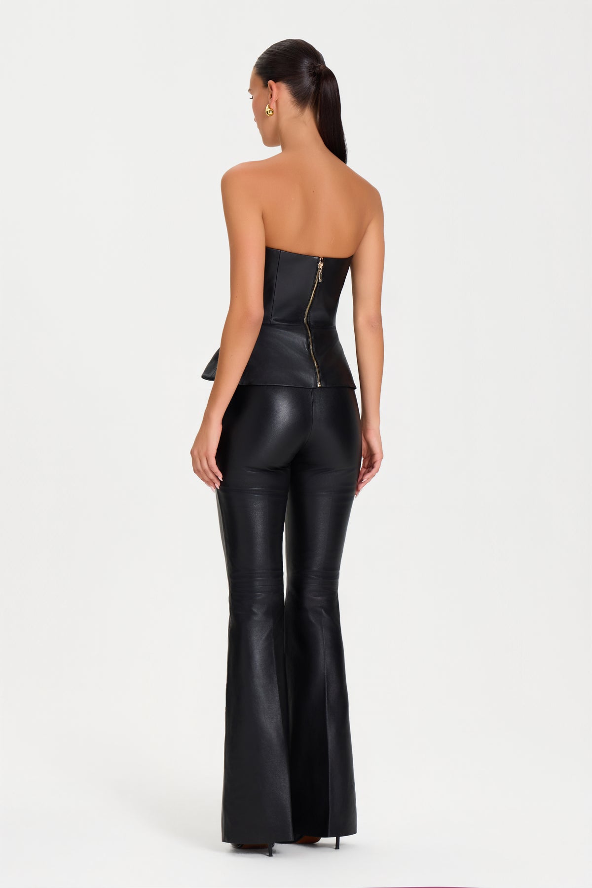 Ella Black Leather Top