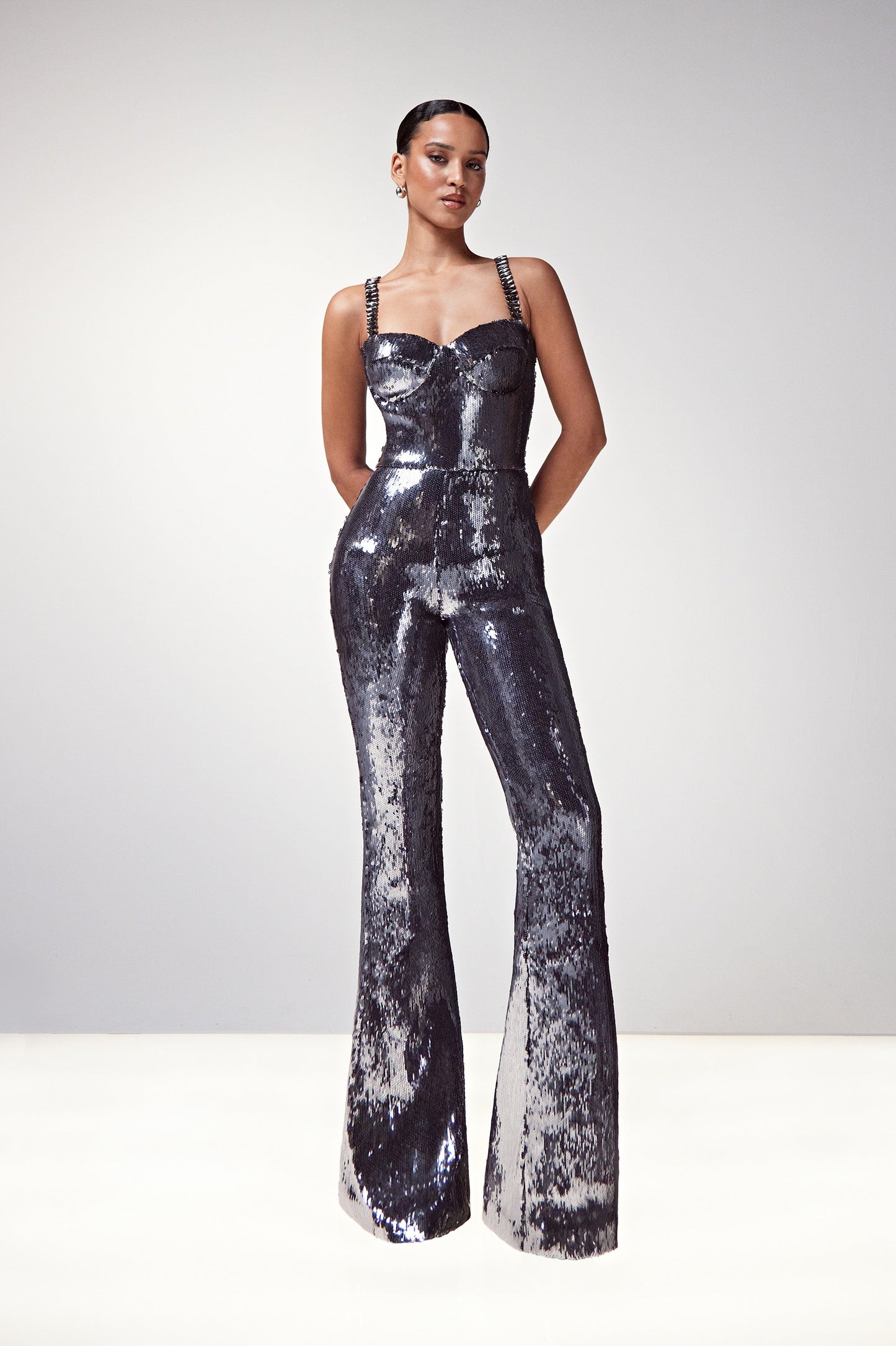 NADINE MERABI Jumpsuits Beverly Silver Jumpsuit