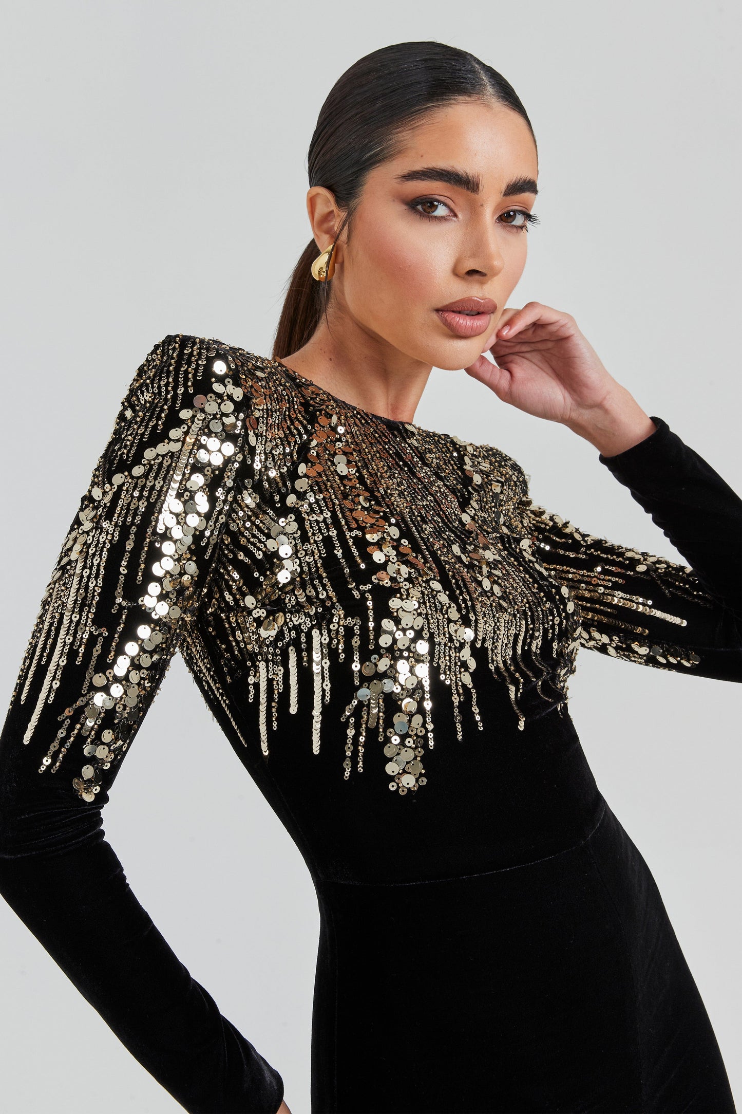 Nadine Merabi Jumpsuits Katarina Black Jumpsuit