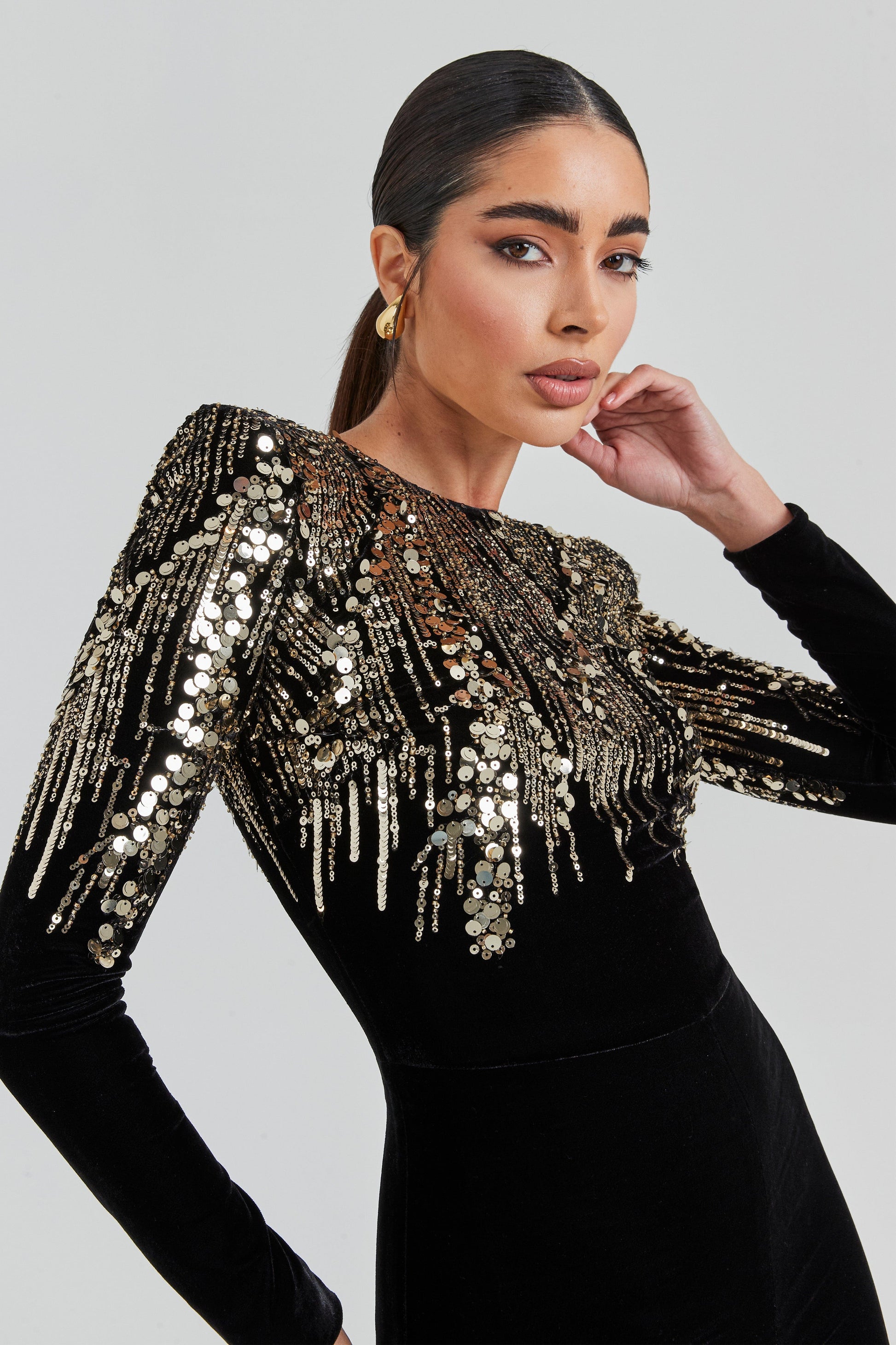 Nadine Merabi Jumpsuits Katarina Black Jumpsuit