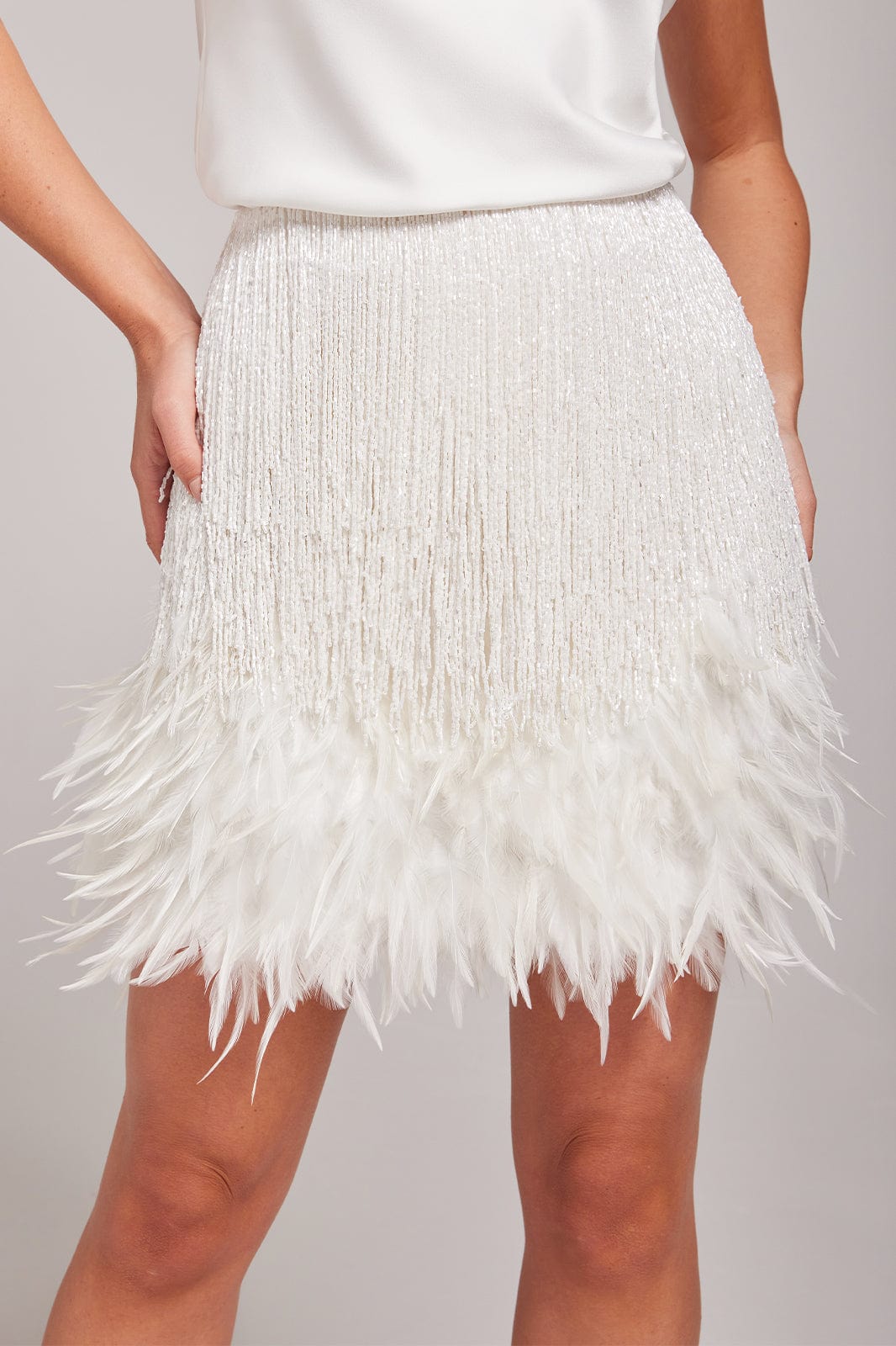 NADINE MERABI Skirts Sara White Skirt