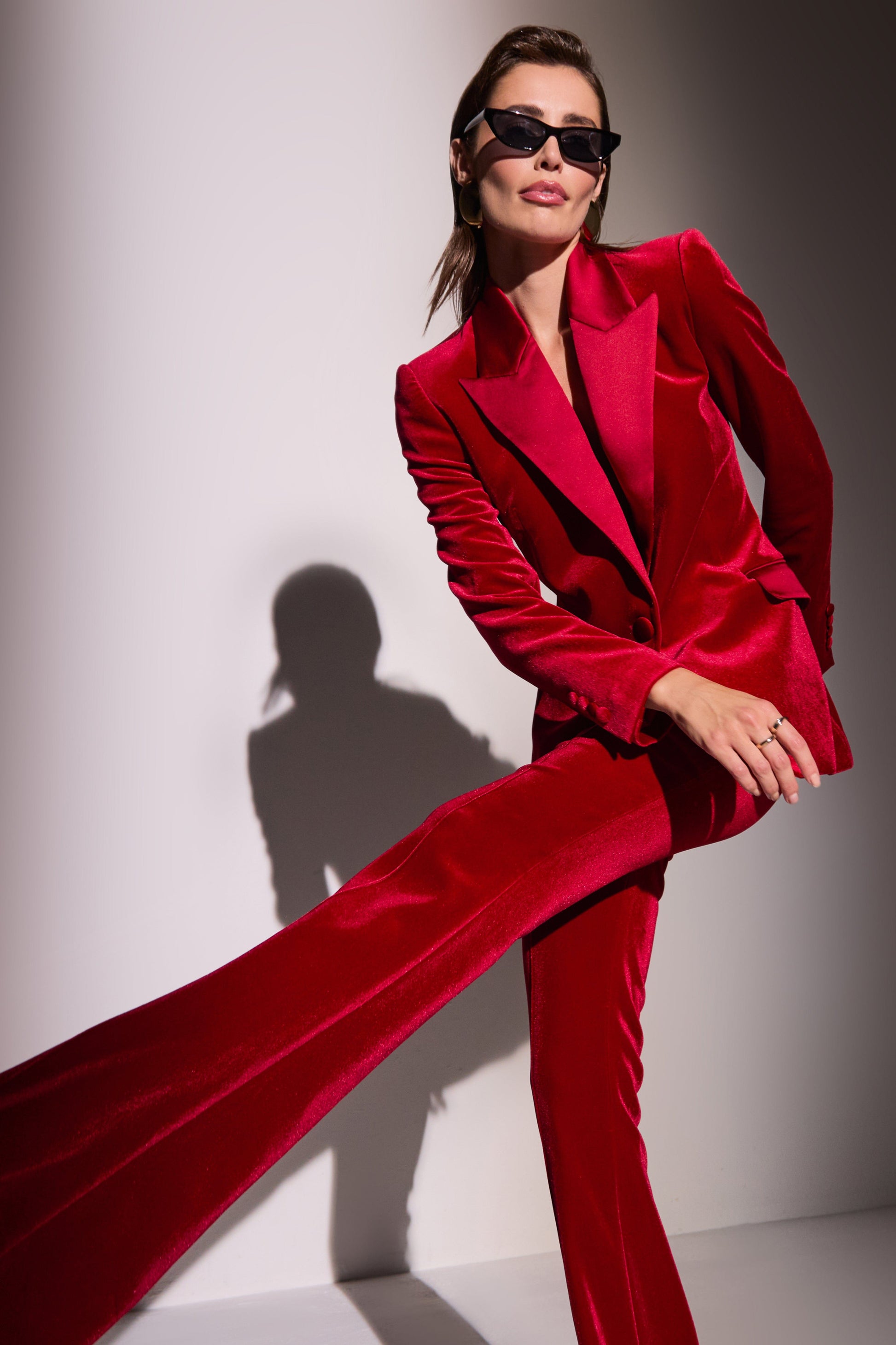 Nadine Merabi Beatrice Trousers in Red - size 12/XL Nadine Merabi Beatrice Trousers in Red - size 12/XL