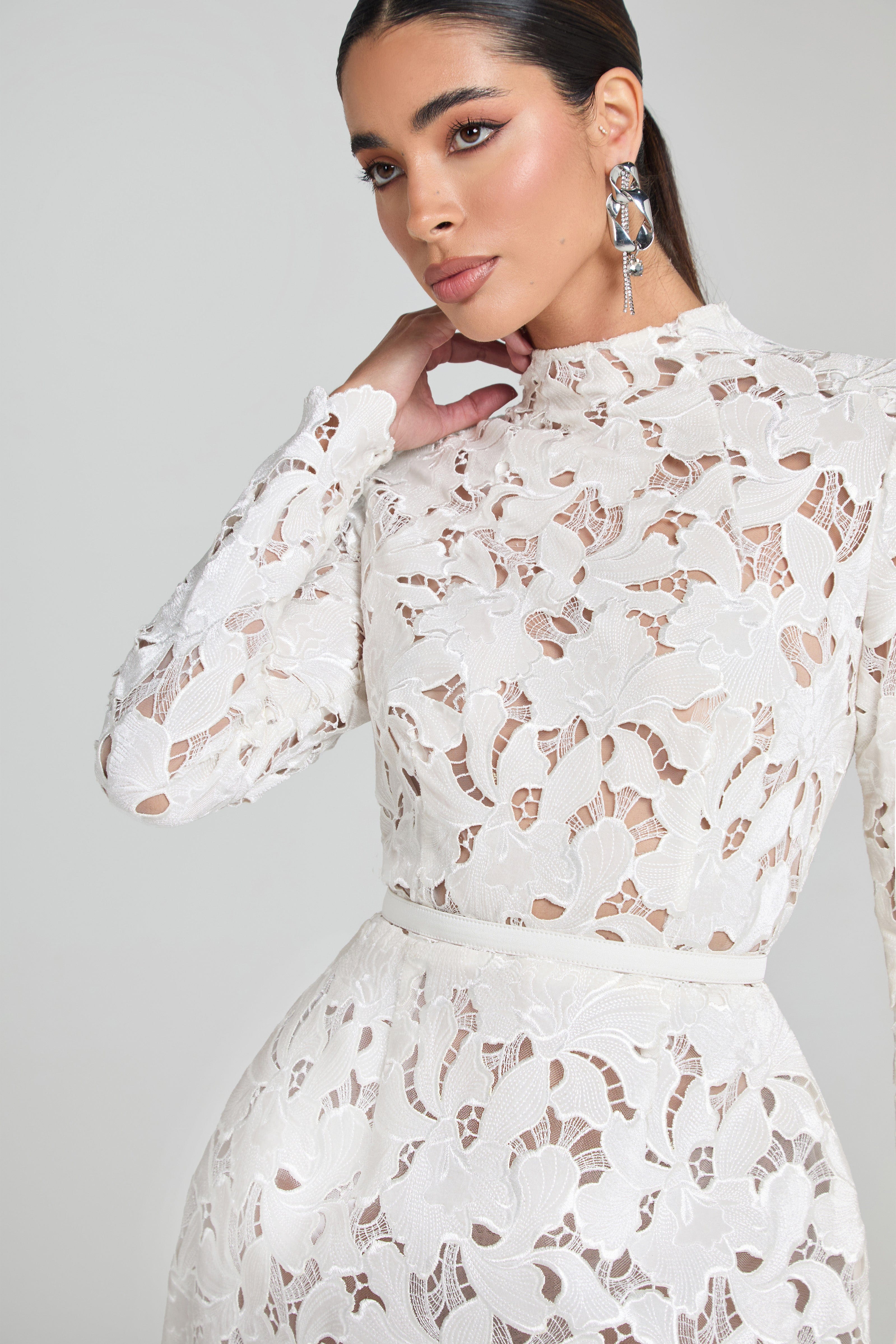 Lydia White Dress | NADINE MERABI