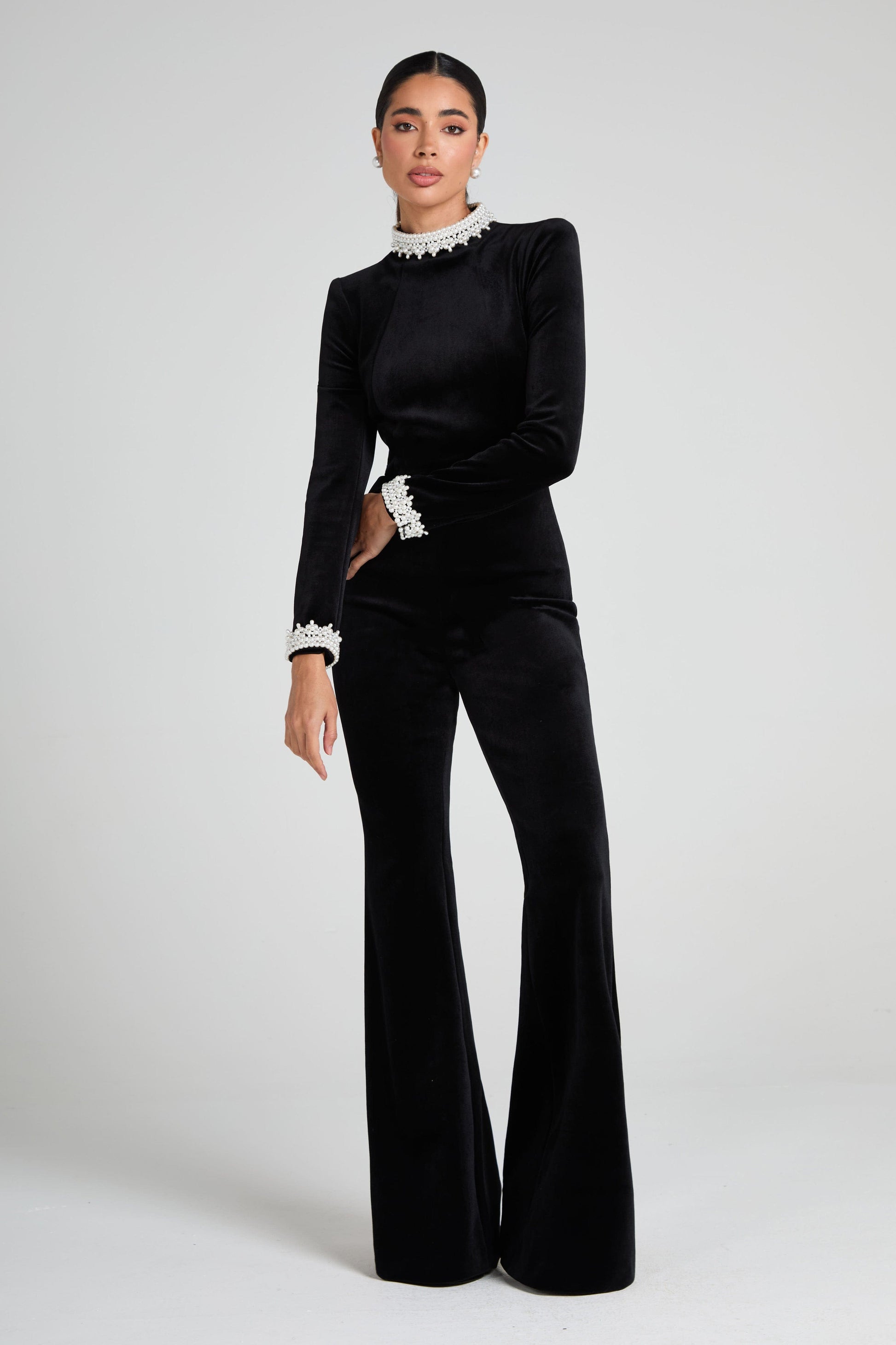 NADINE MERABI Jumpsuits Meghan Black Jumpsuit