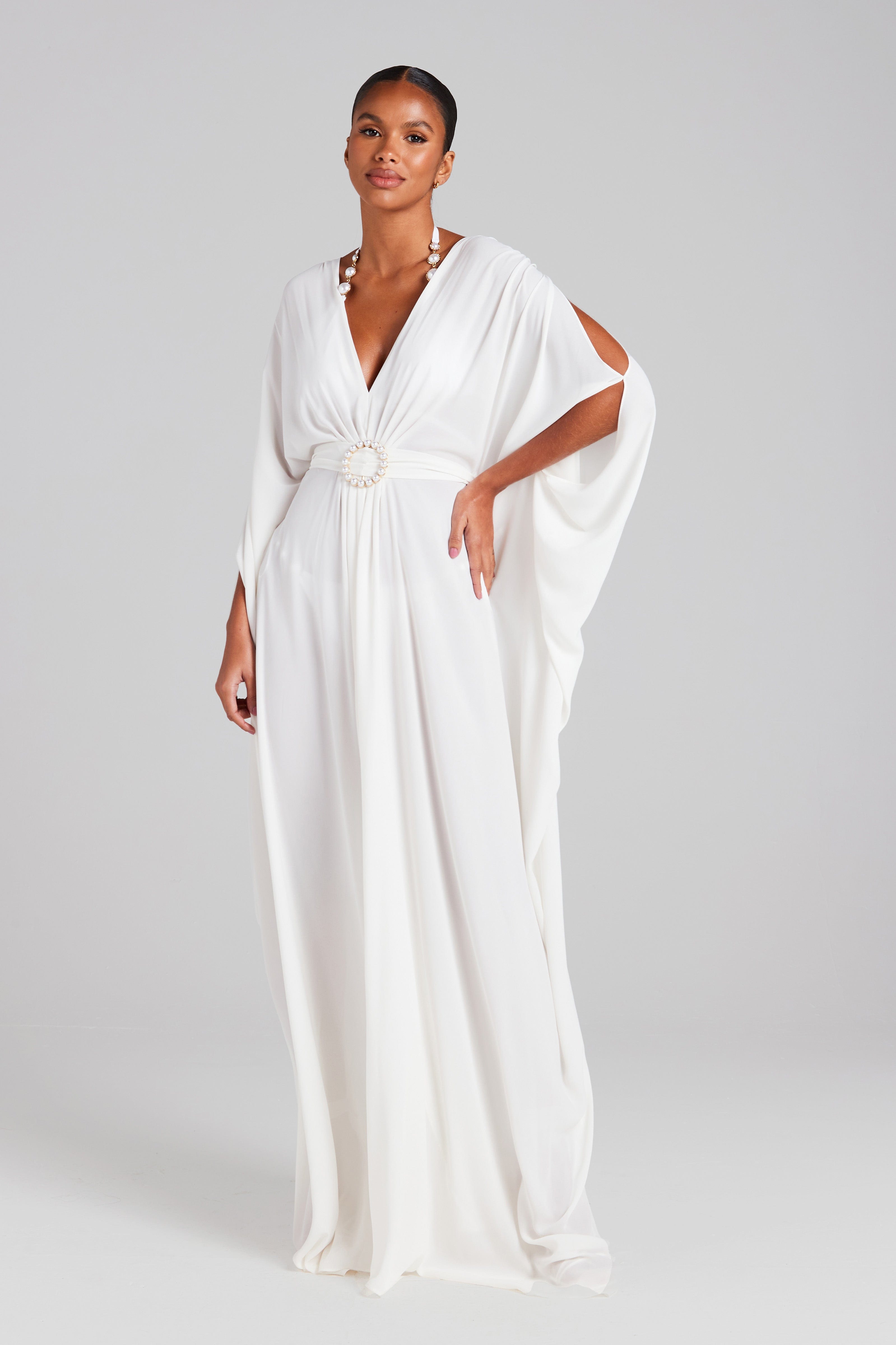 Long white kaftan outlet