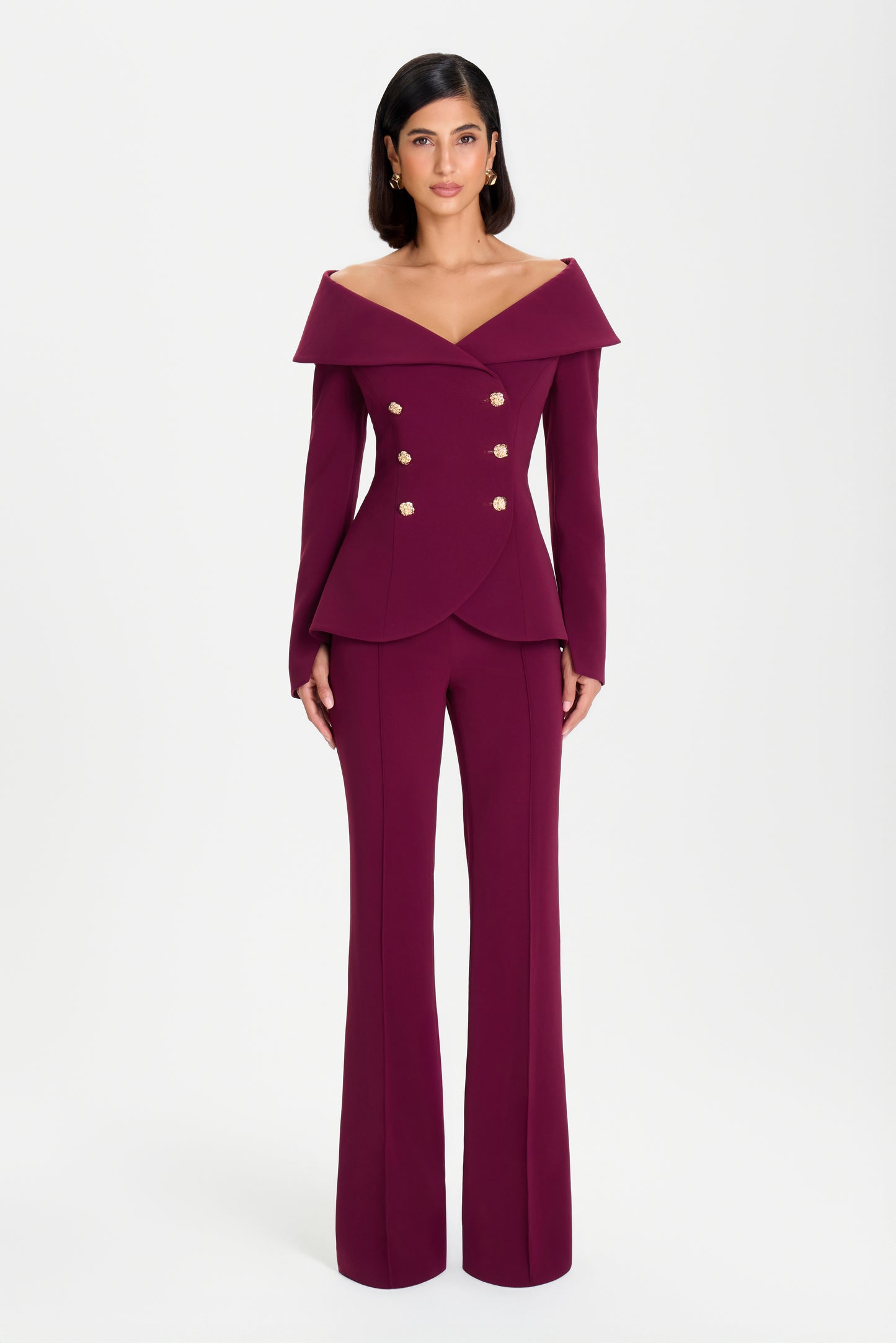 Abigail Burgundy Blazer