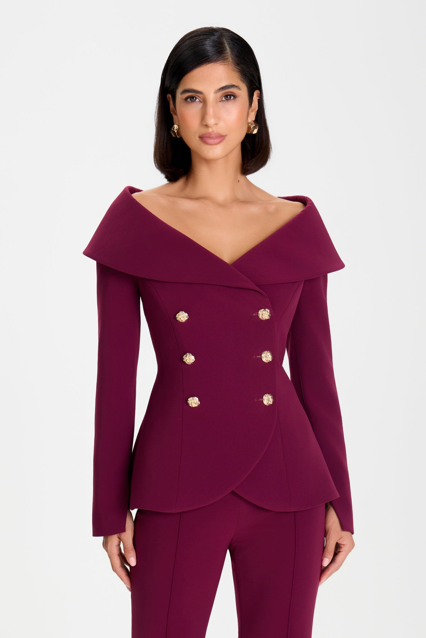 Abigail Burgundy Blazer