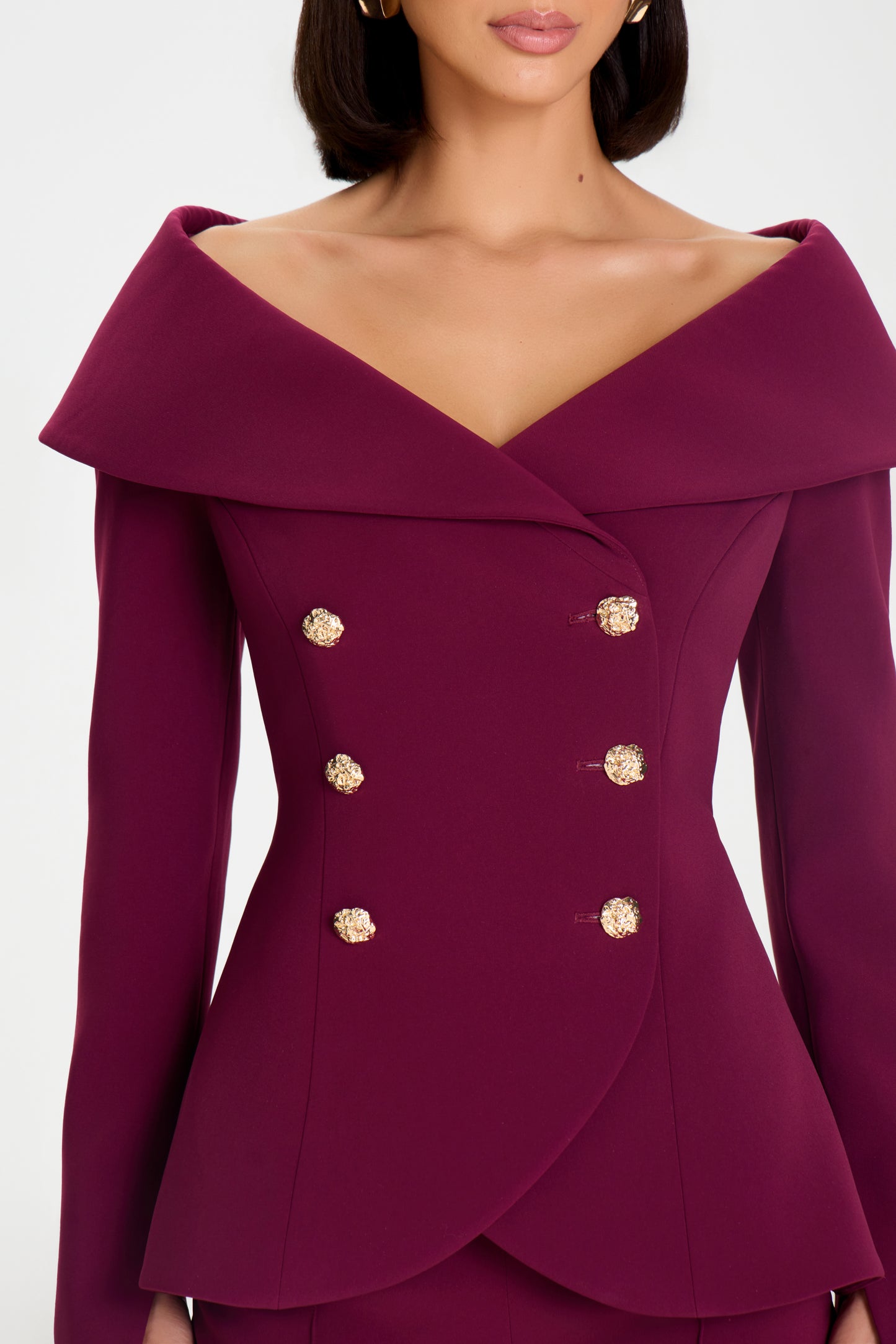 Abigail Burgundy Blazer