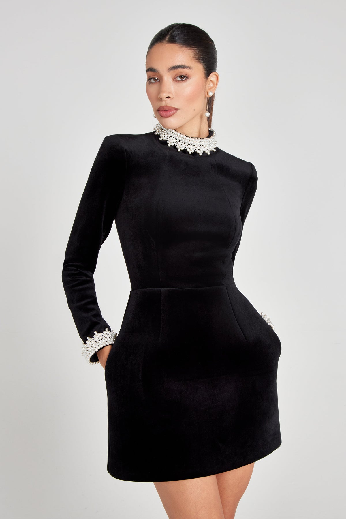 NADINE MERABI Dresses Audrina Black Dress