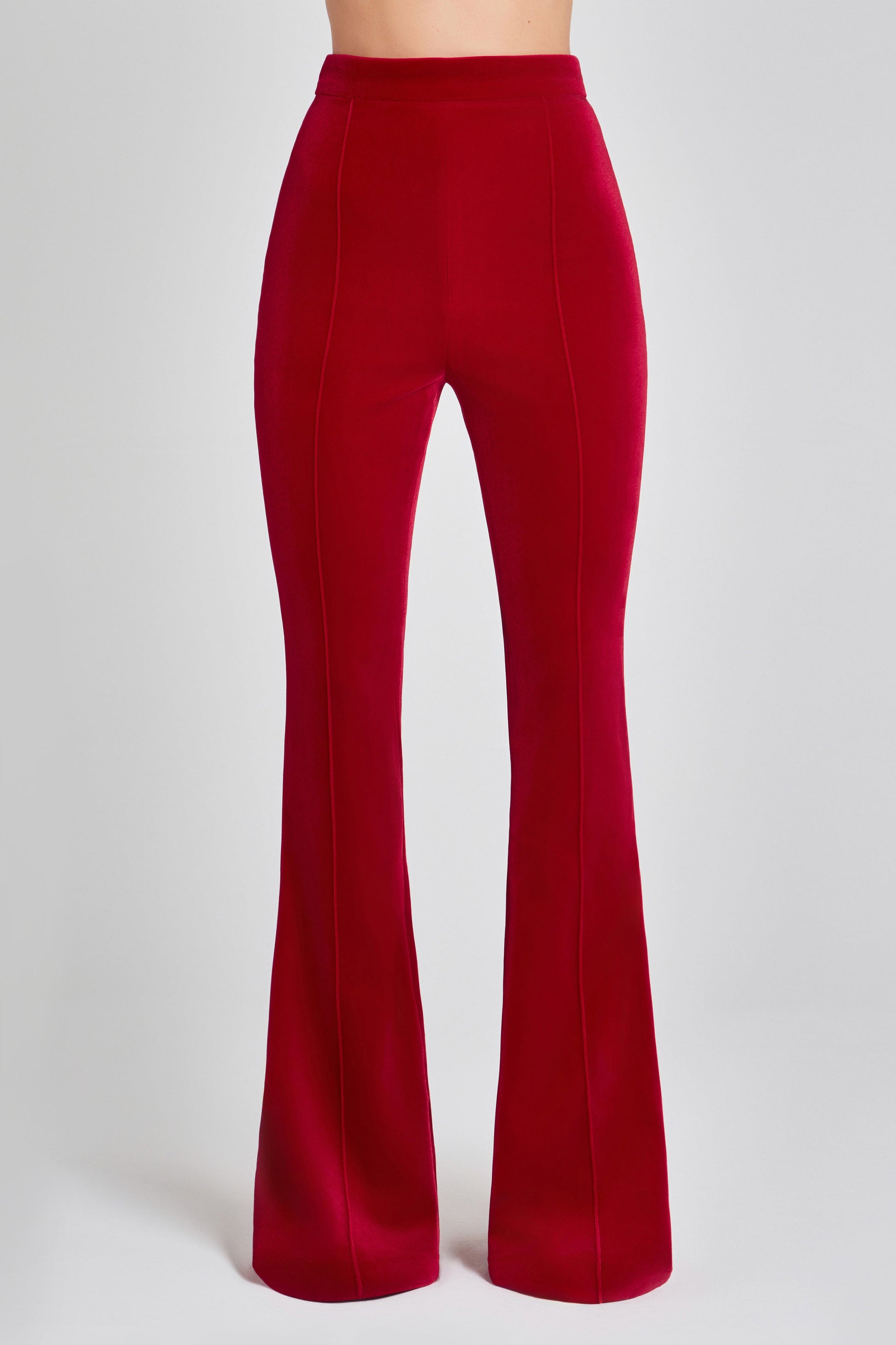 open lace back dress Nadine Merabi Beatrice Trousers in Red
