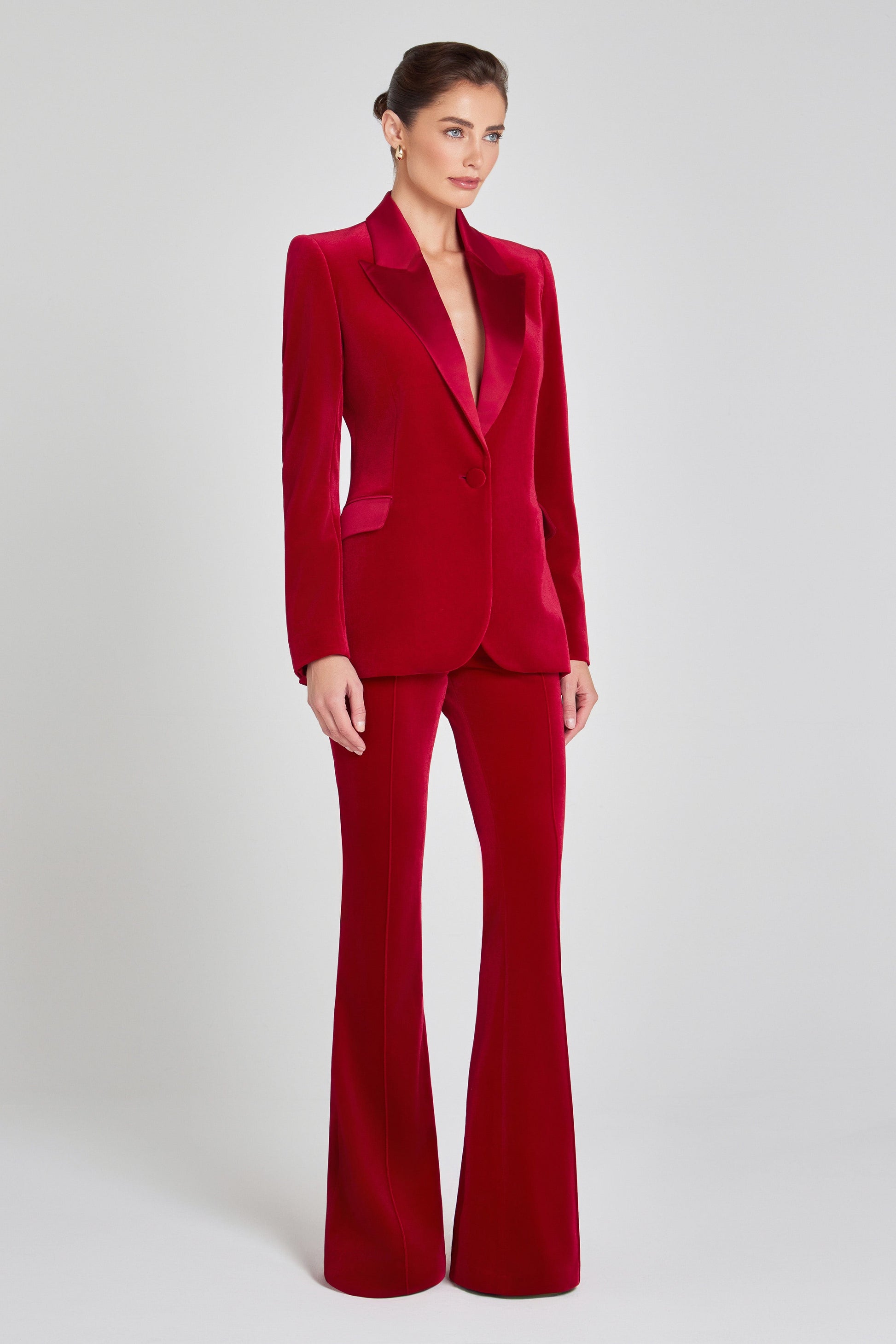 Nadine Merabi Beatrice Trousers in Red - size 12/XL Nadine Merabi Beatrice Trousers in Red - size 12/XL