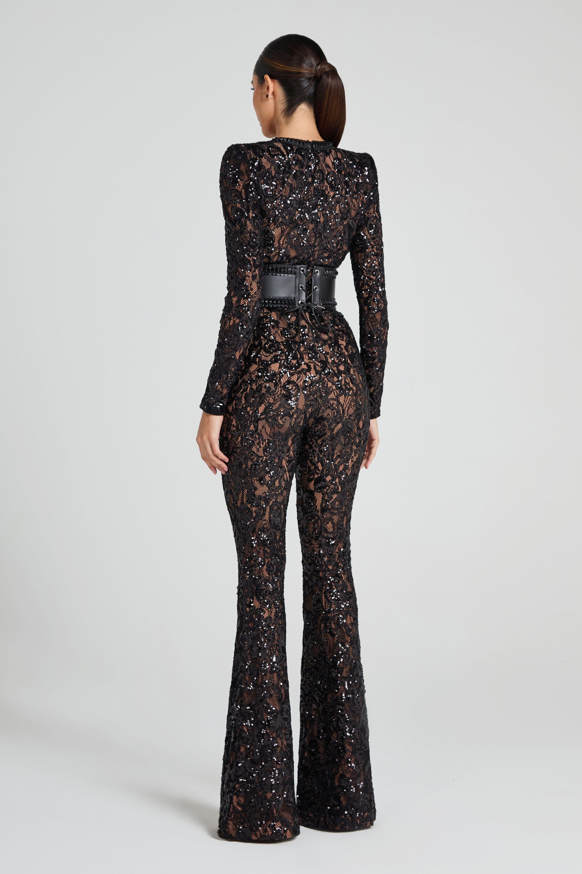 Nadine Merabi Jumpsuits Bella Black Jumpsuit