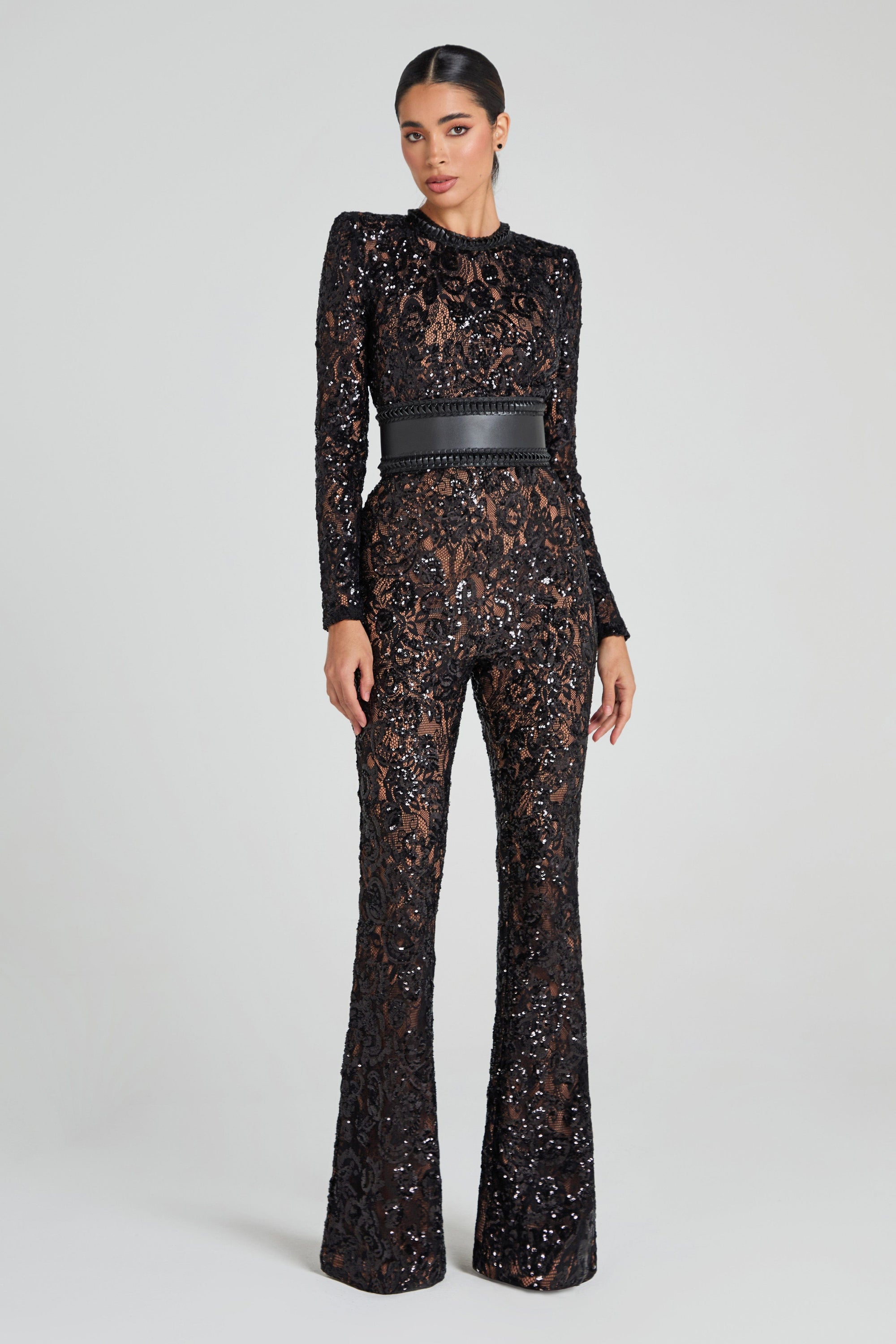 Nadine Merabi Jumpsuits Bella Black Jumpsuit