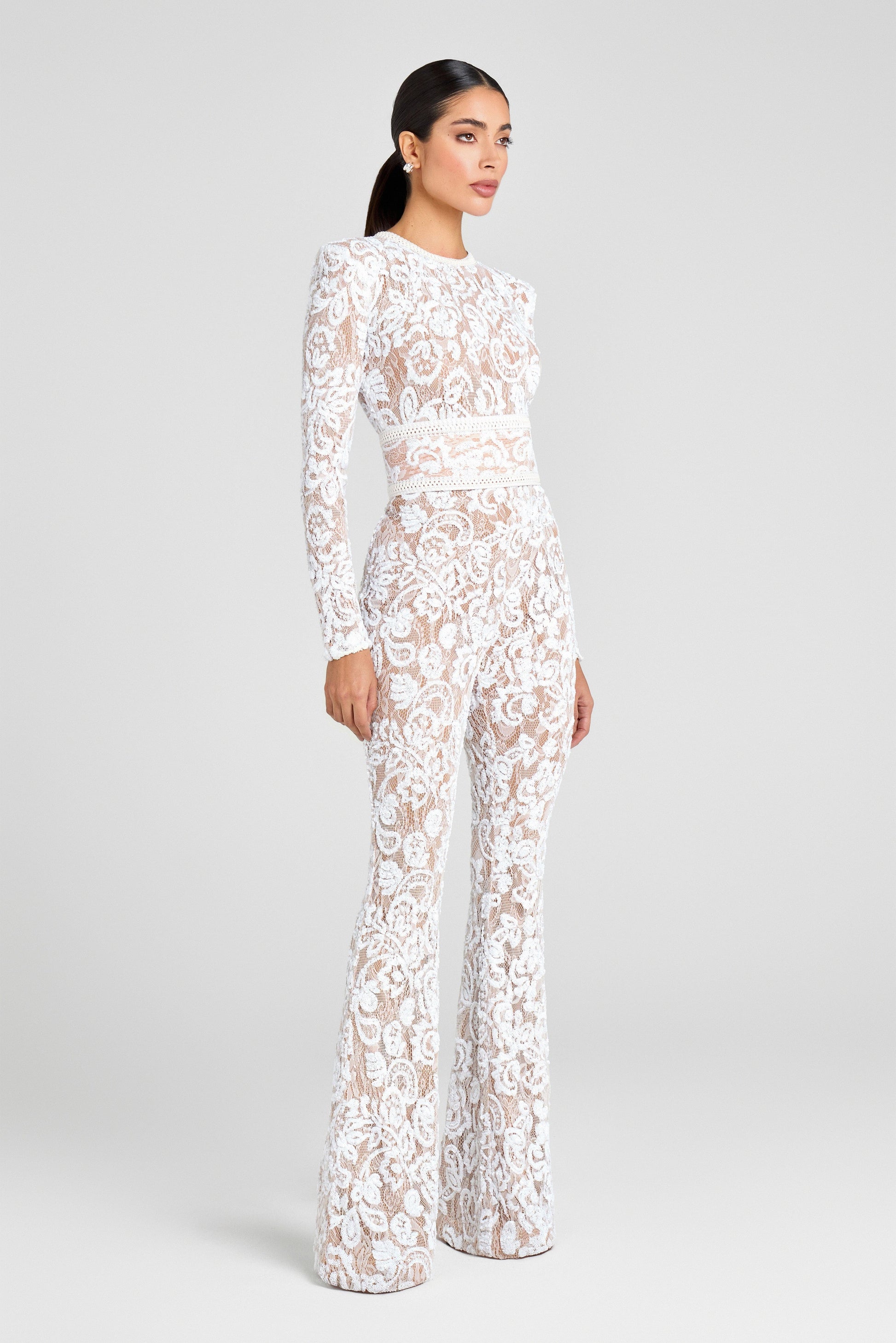 Nadine Merabi Jumpsuits Bella White Jumpsuit
