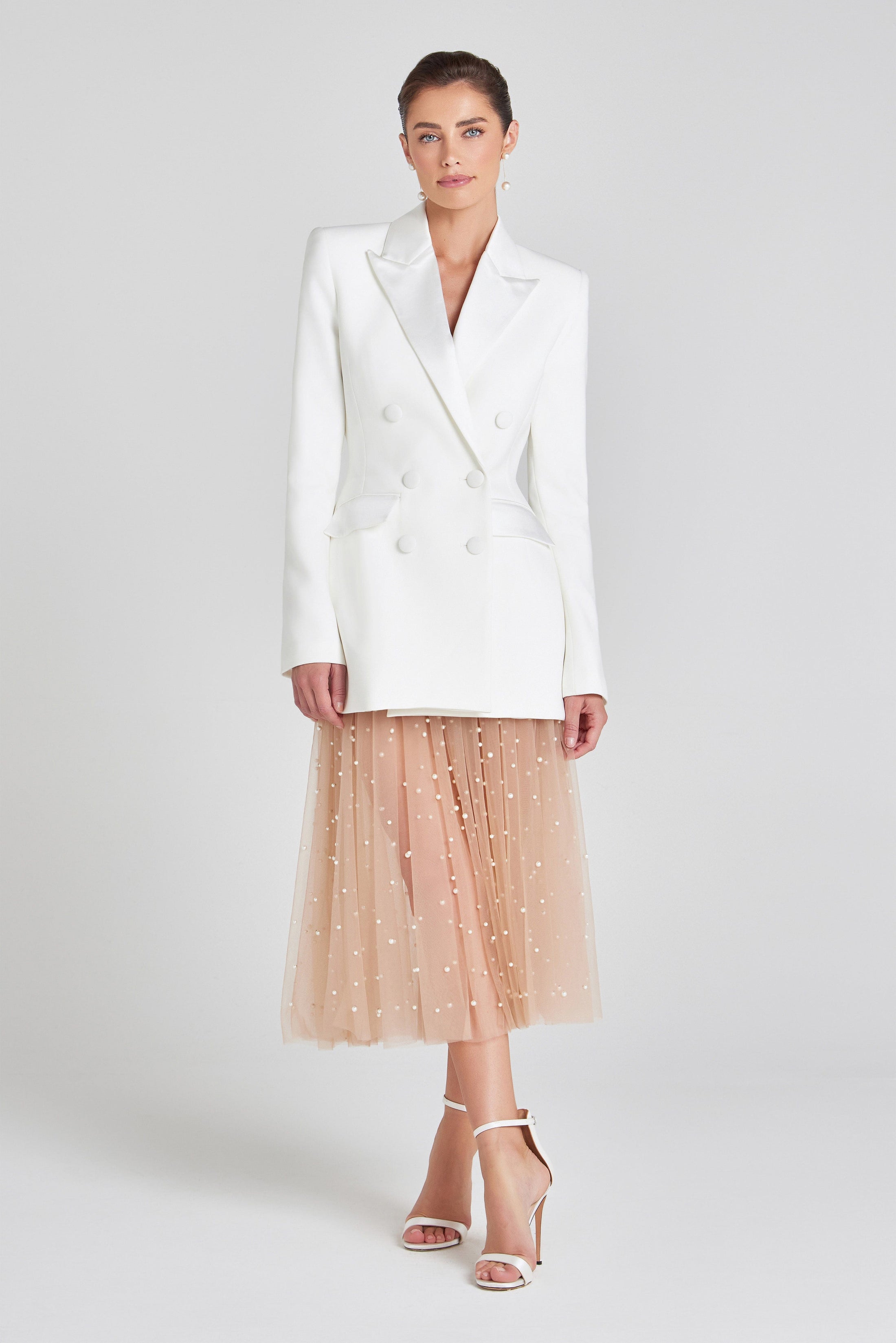 Blake Nude Skirt | NADINE MERABI