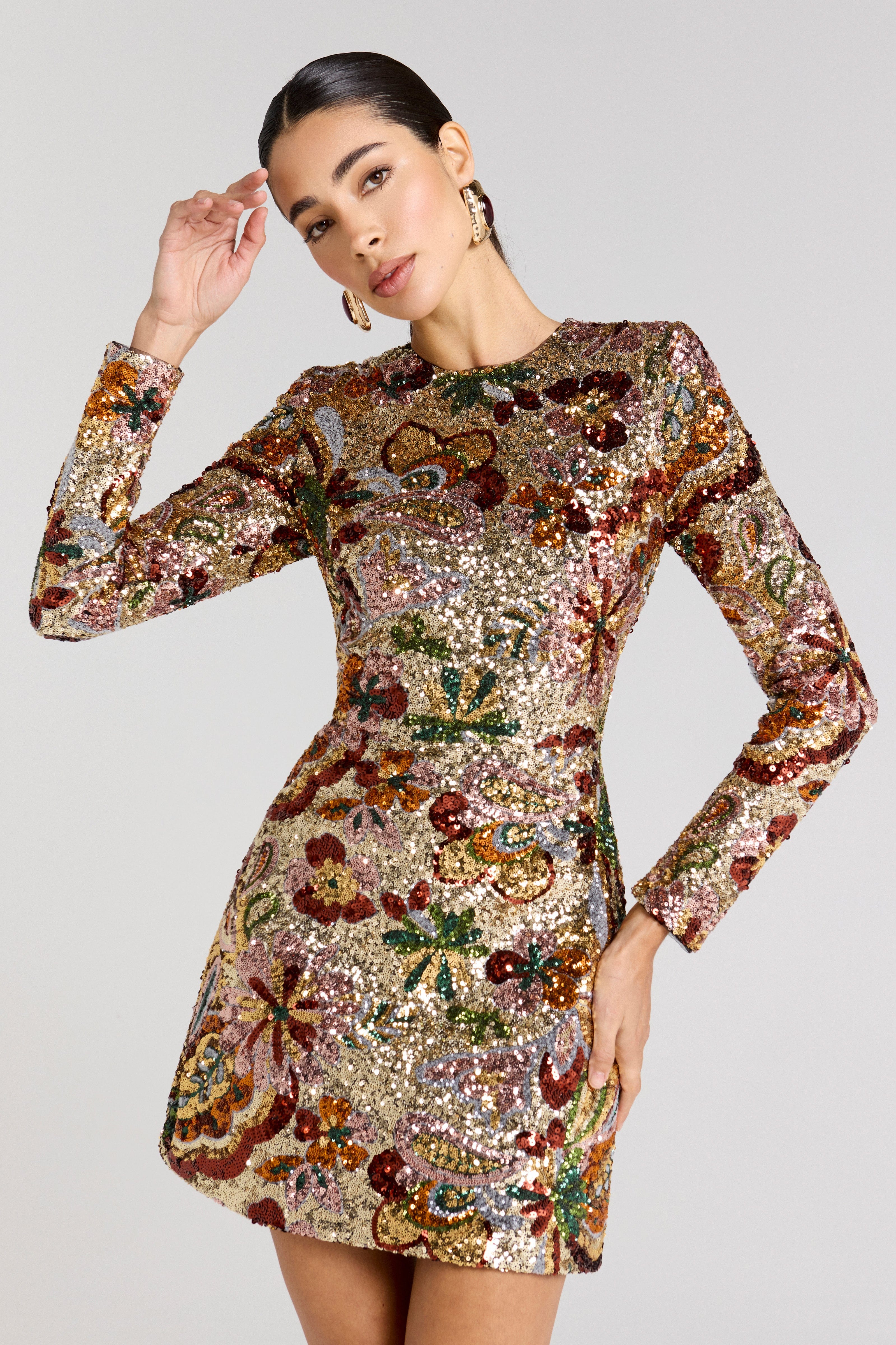 Camille Gold Dress | NADINE MERABI