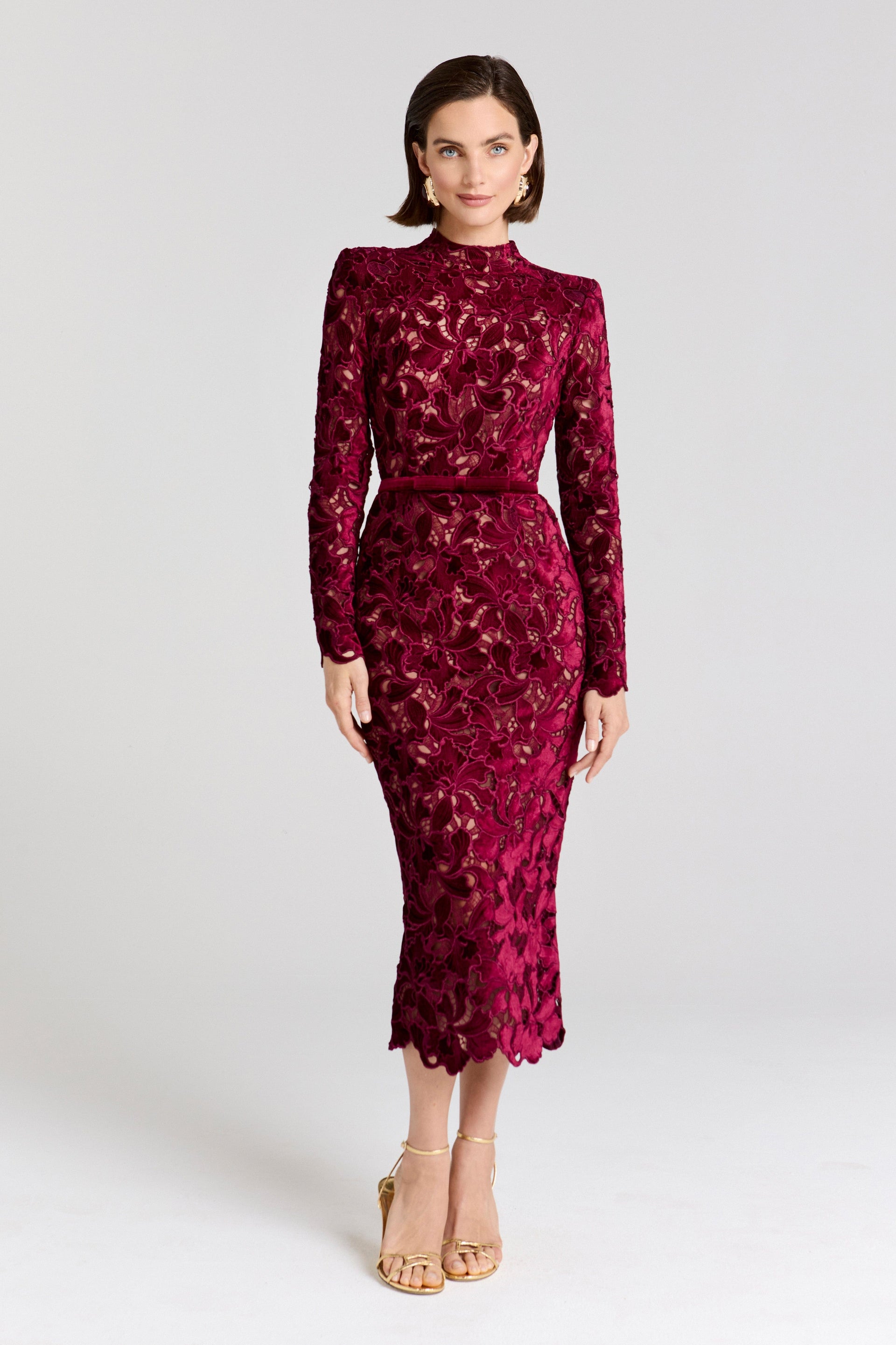 Diane Burgundy Dress | NADINE MERABI Diane Burgundy Dress | NADINE MERABI