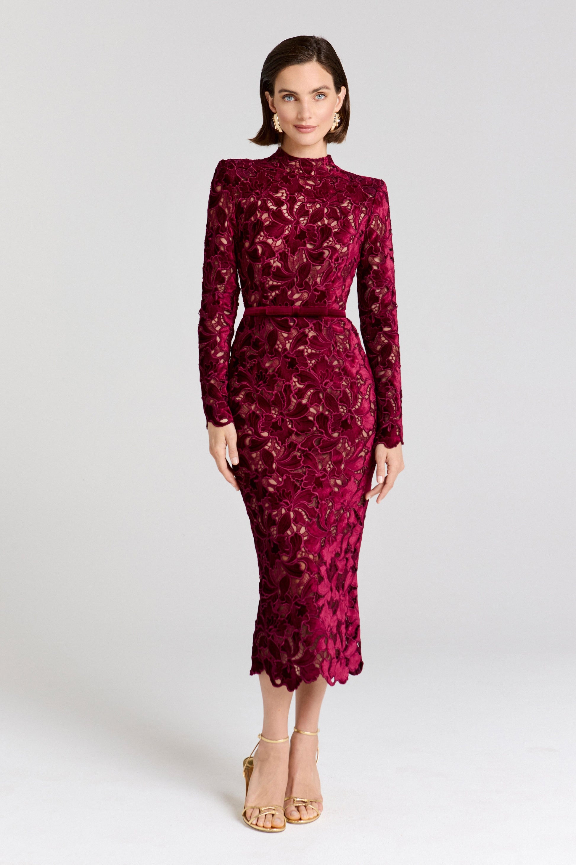 Diane Burgundy Dress | NADINE MERABI Diane Burgundy Dress | NADINE MERABI