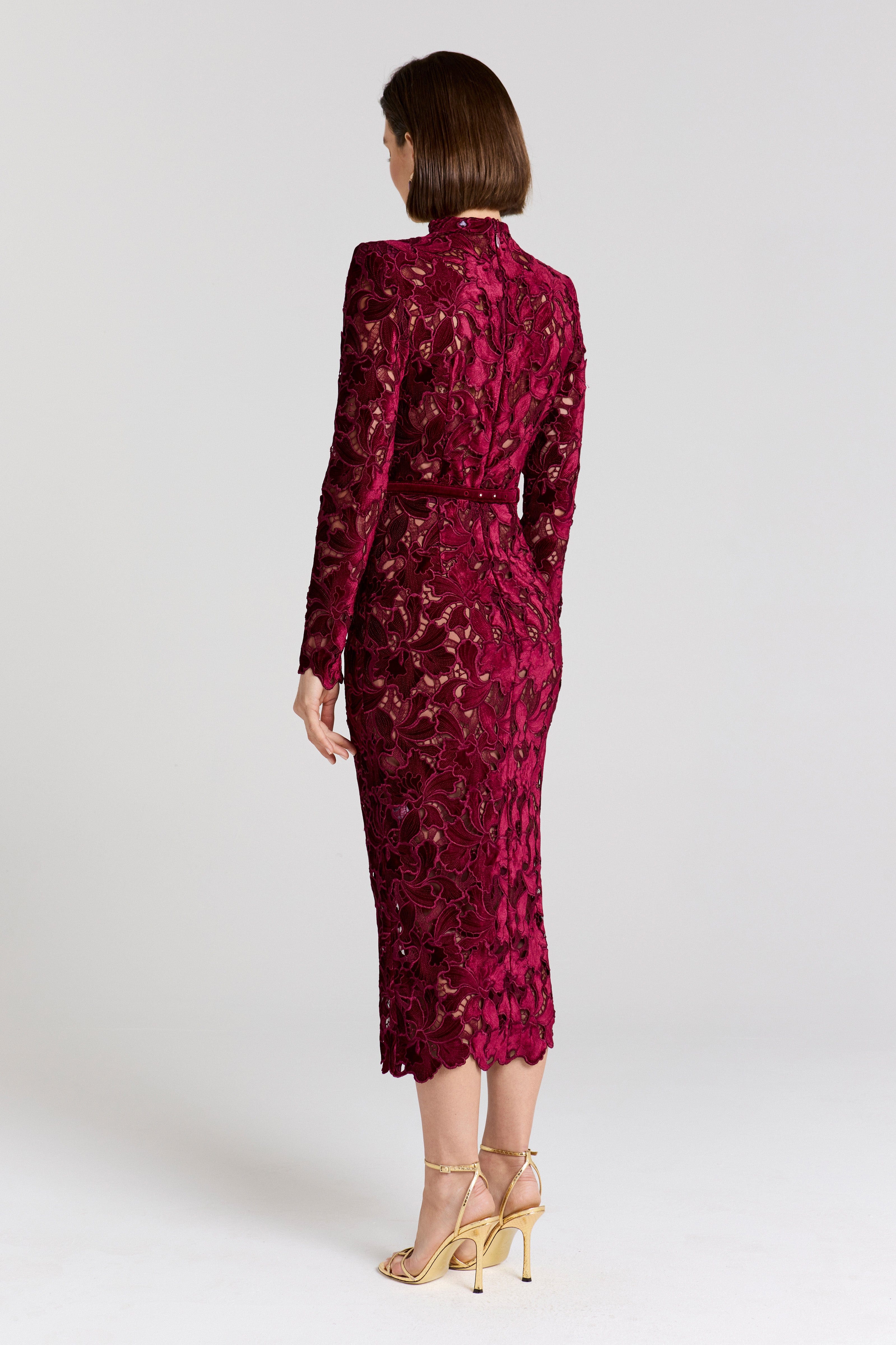 Diane Burgundy Dress | NADINE MERABI