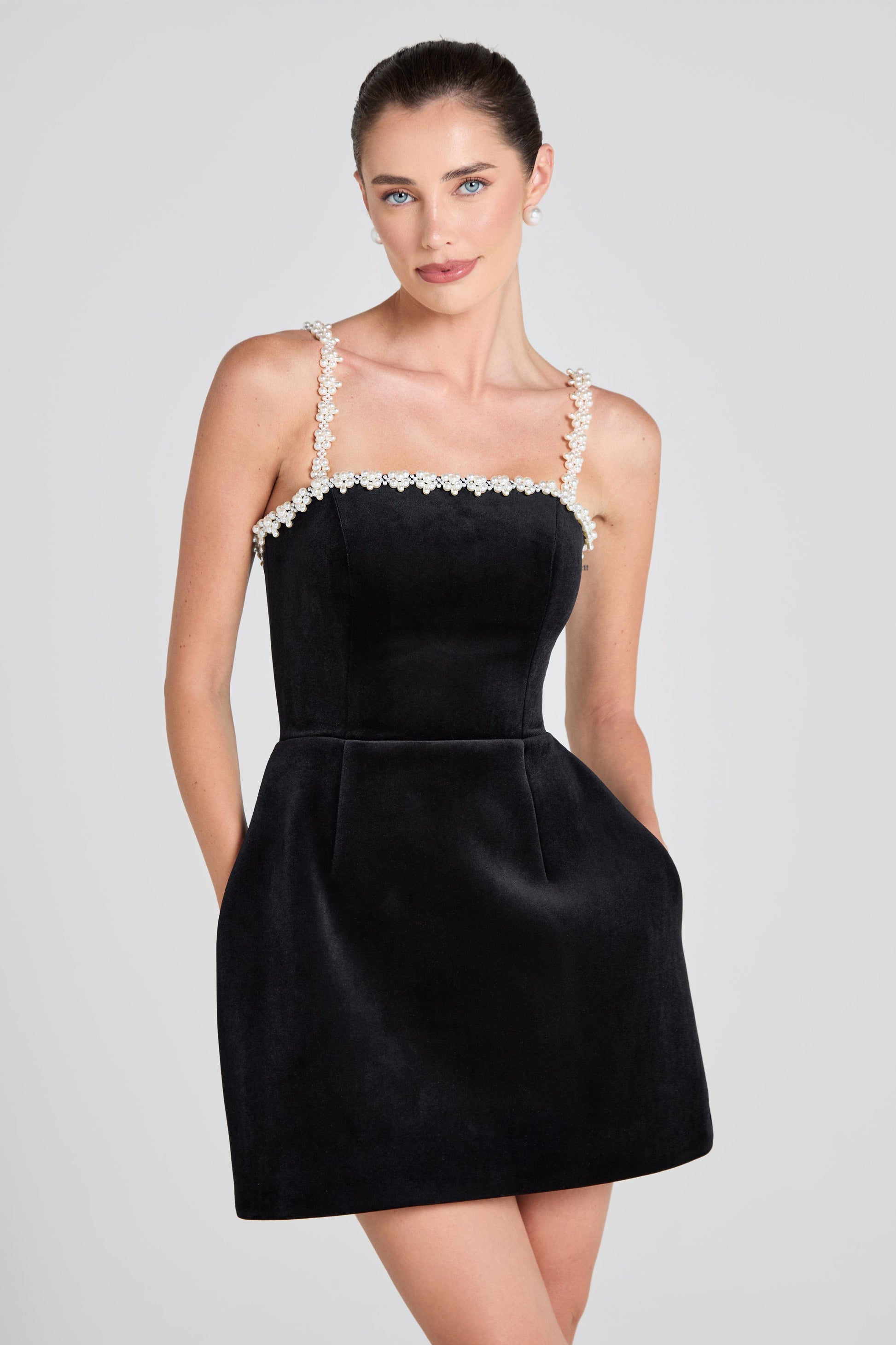 Nadine Merabi Em Velvet Black Dress 10 Nadine Merabi Em Velvet Black Dress 10