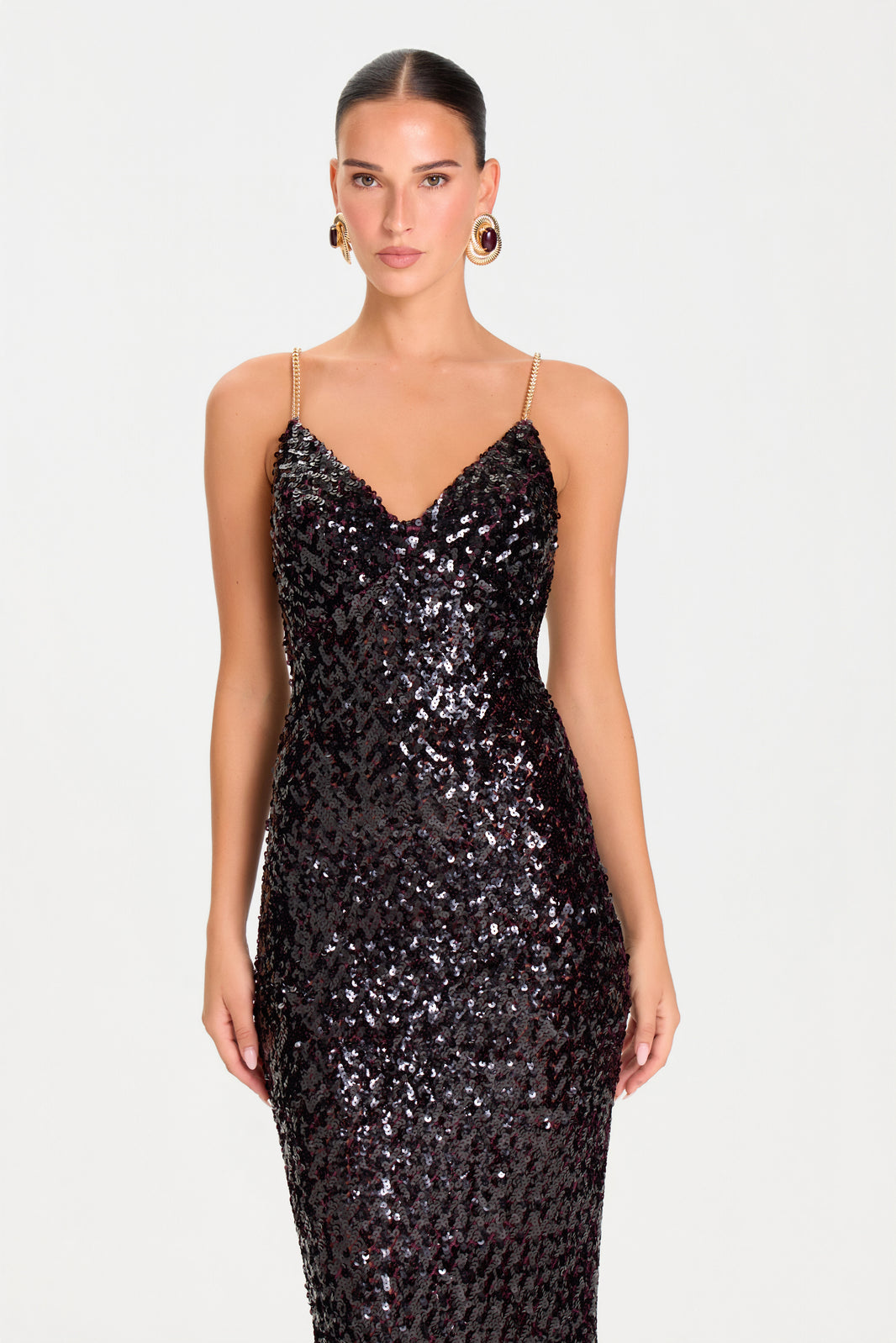 GINA BURGUNDY DRESS