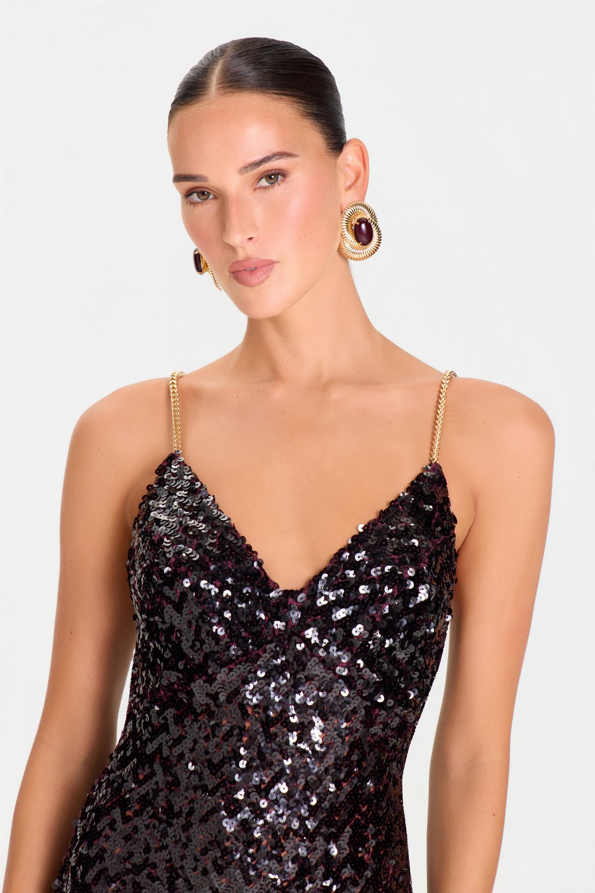 Gina Burgundy Dress