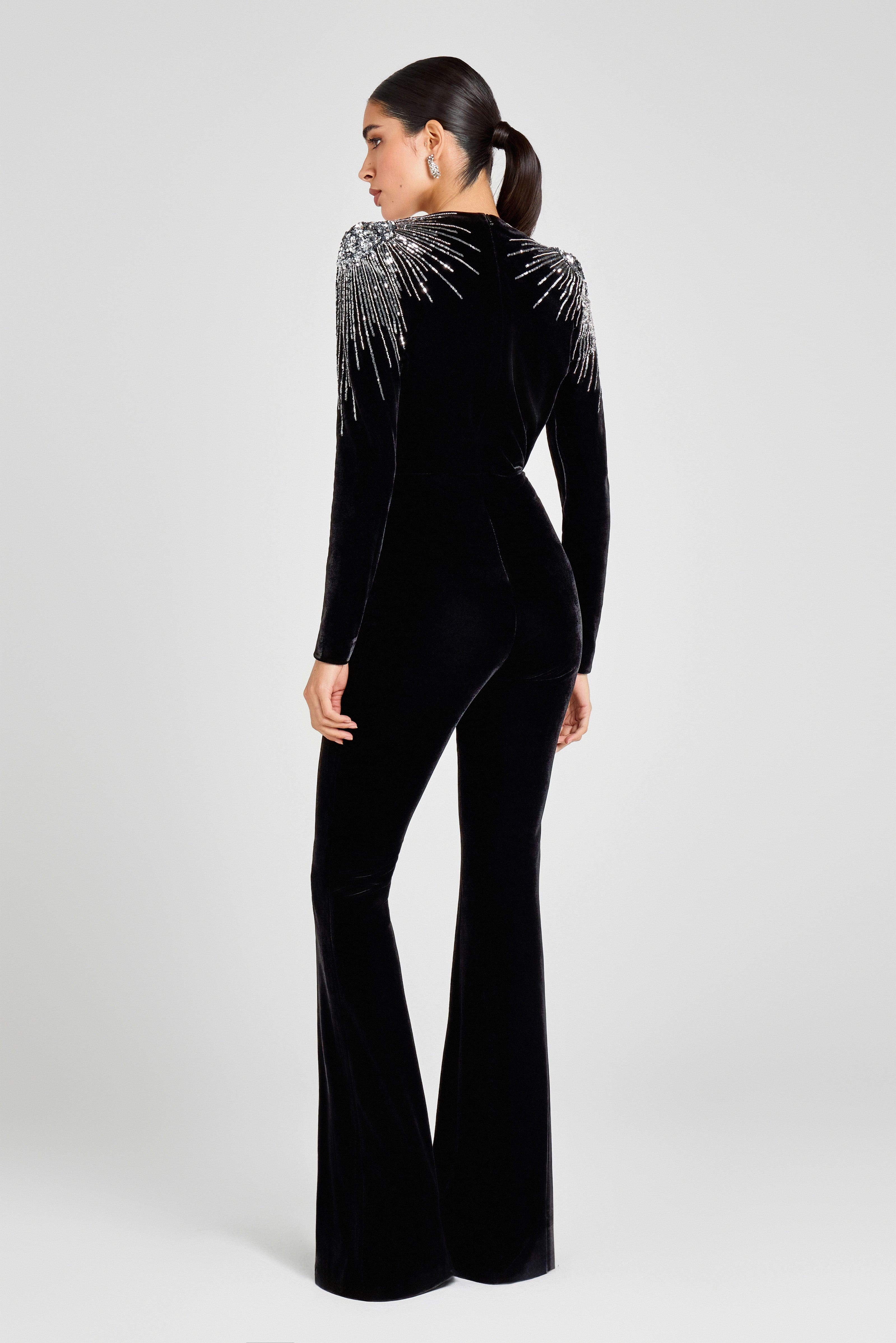 【美品】Giselle Black velvet×Black 36 Giselle (Velvet) – Luxury Fabrics LA