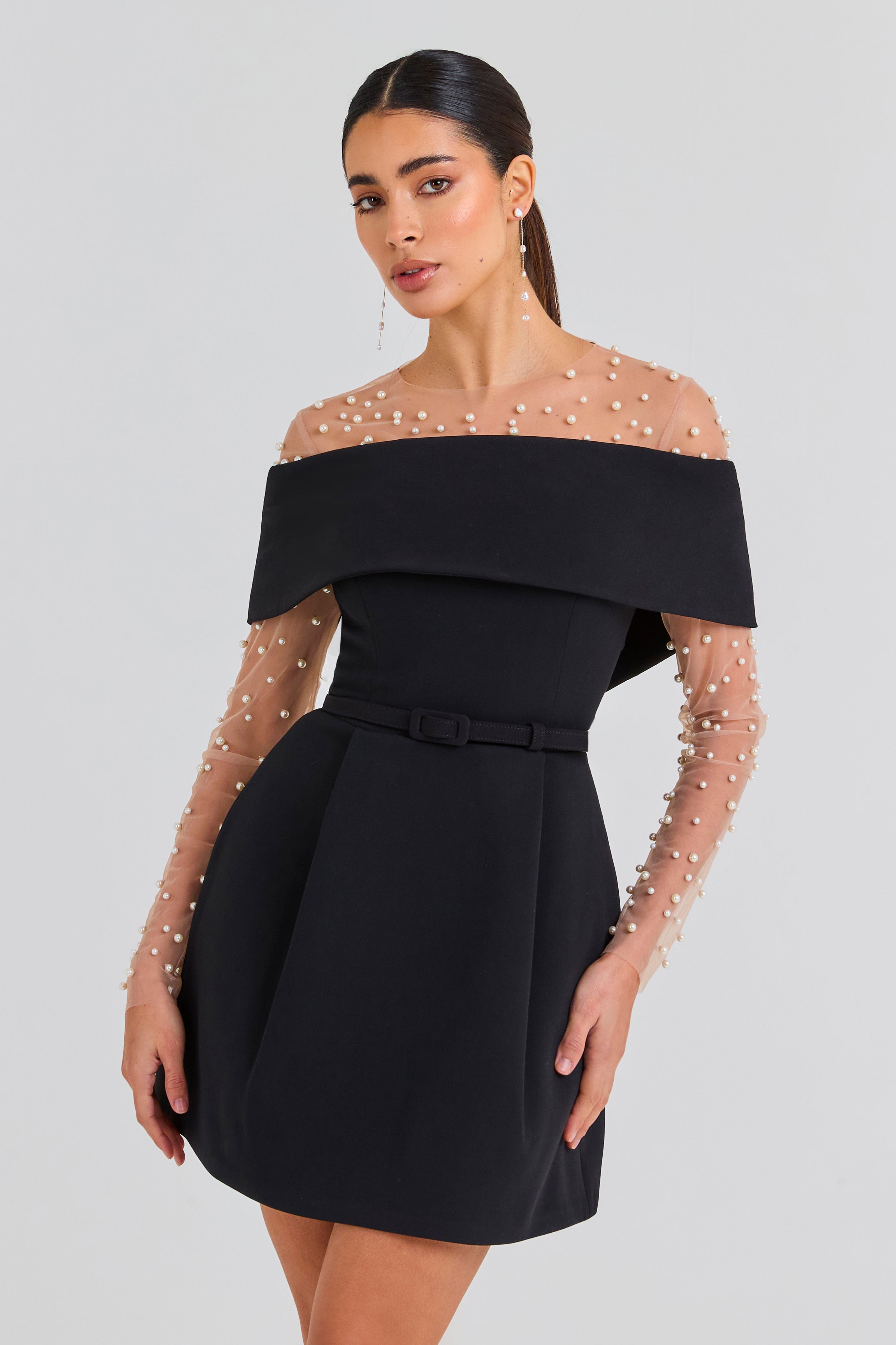 Harper Short Dress Black