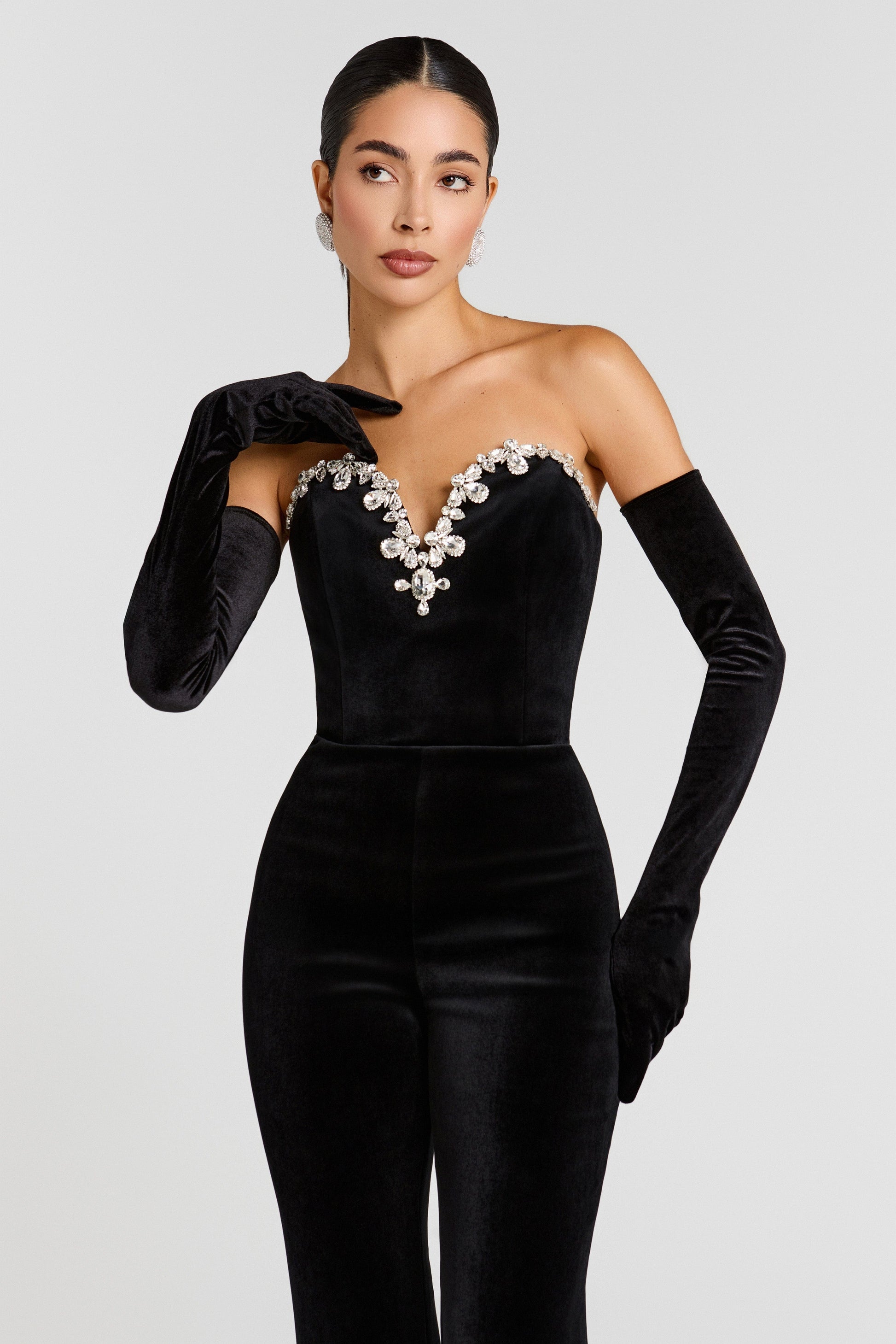 NADINE MERABI Accessory ONE SIZE Jessica Black Gloves
