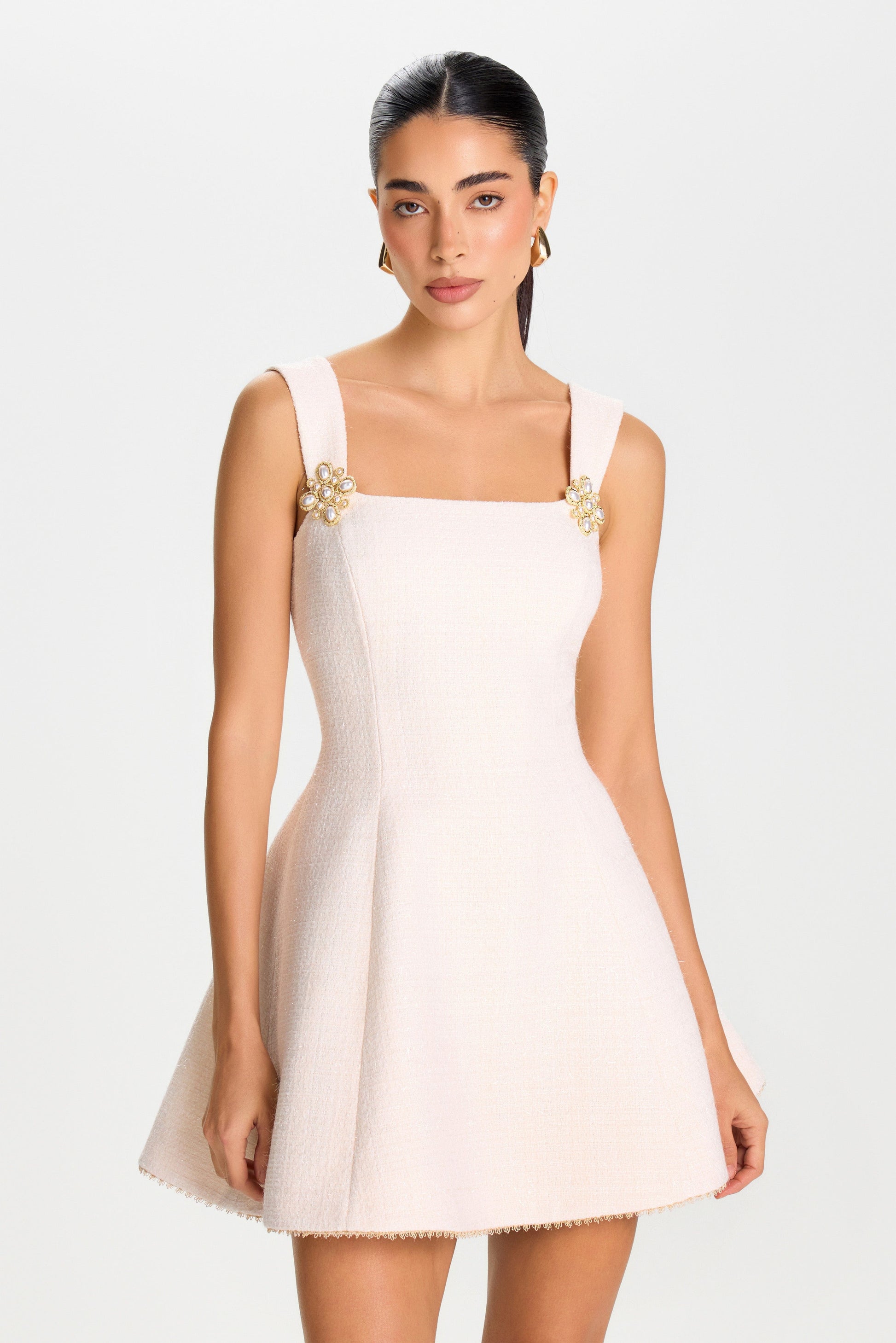 Nadine Merabi Grace Dress in Ivory