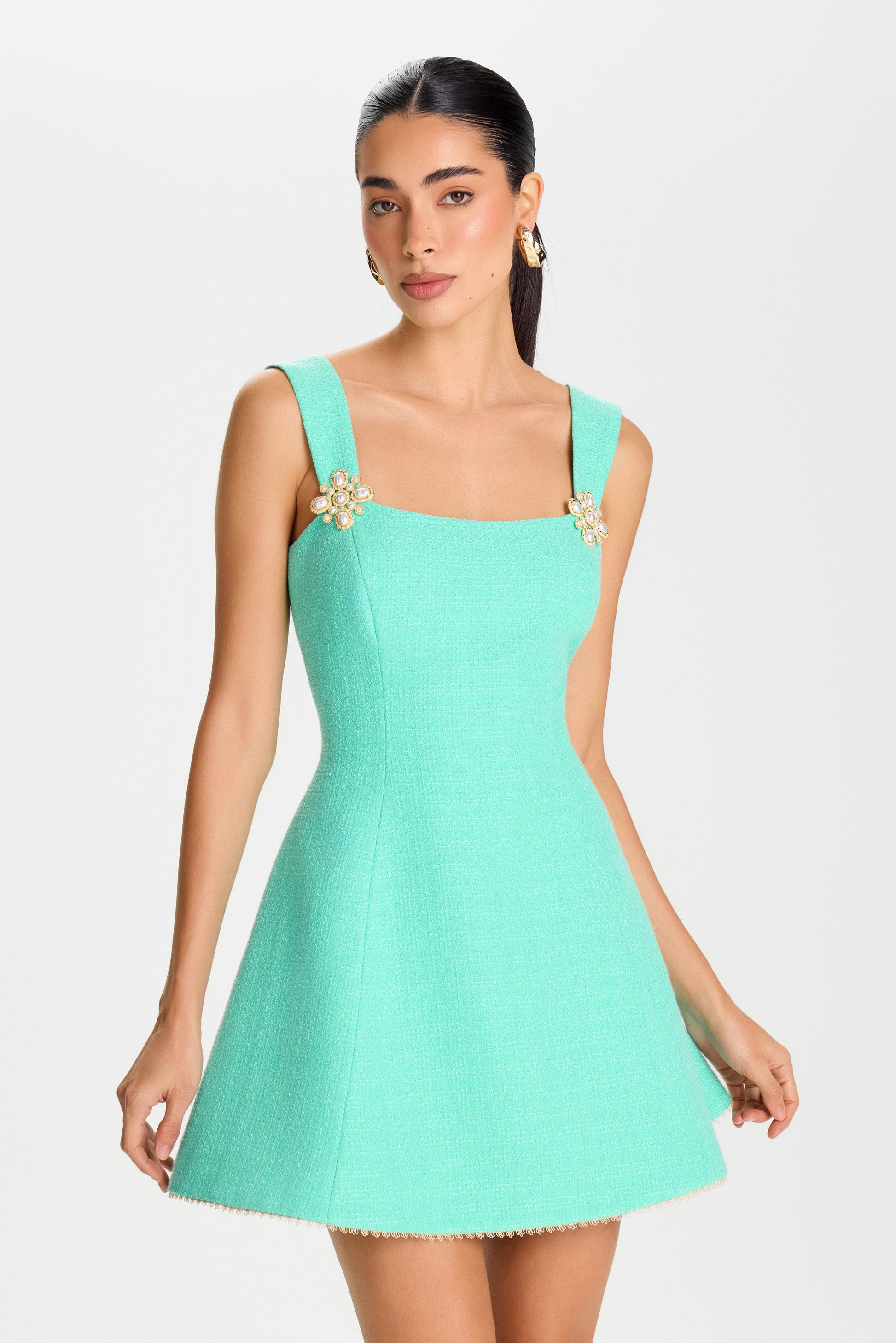 Nadine Merabi Isla Mint Dress 12
