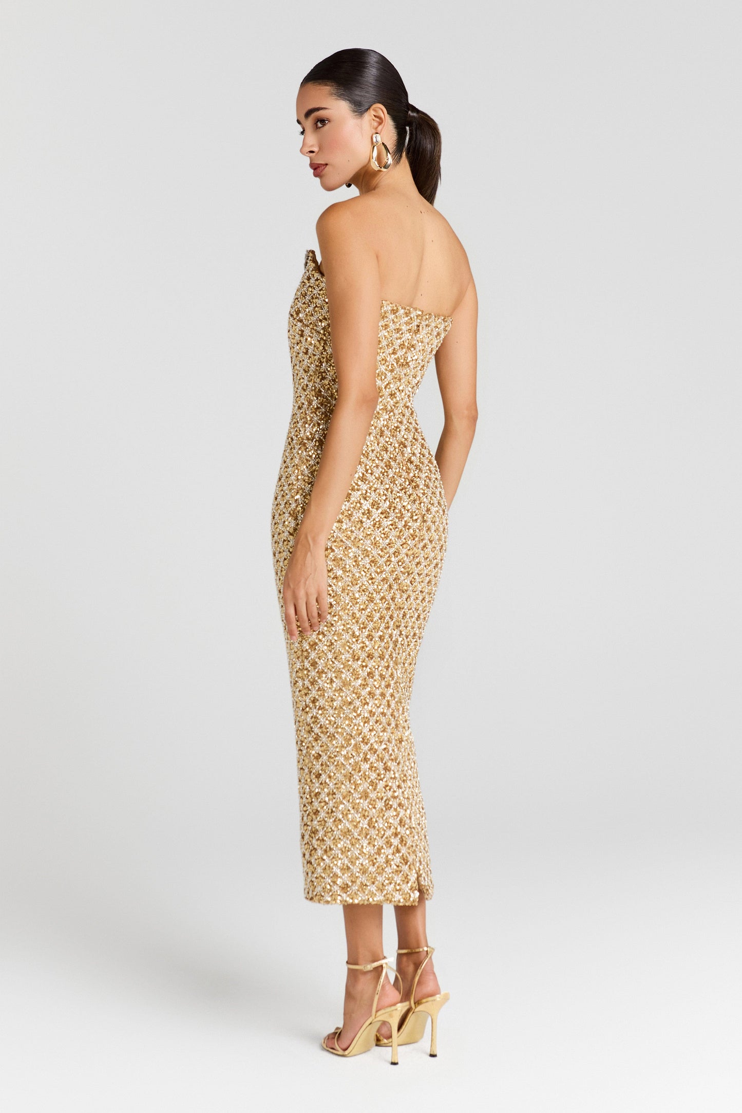 MIDI Dresses Isabella Gold Dress