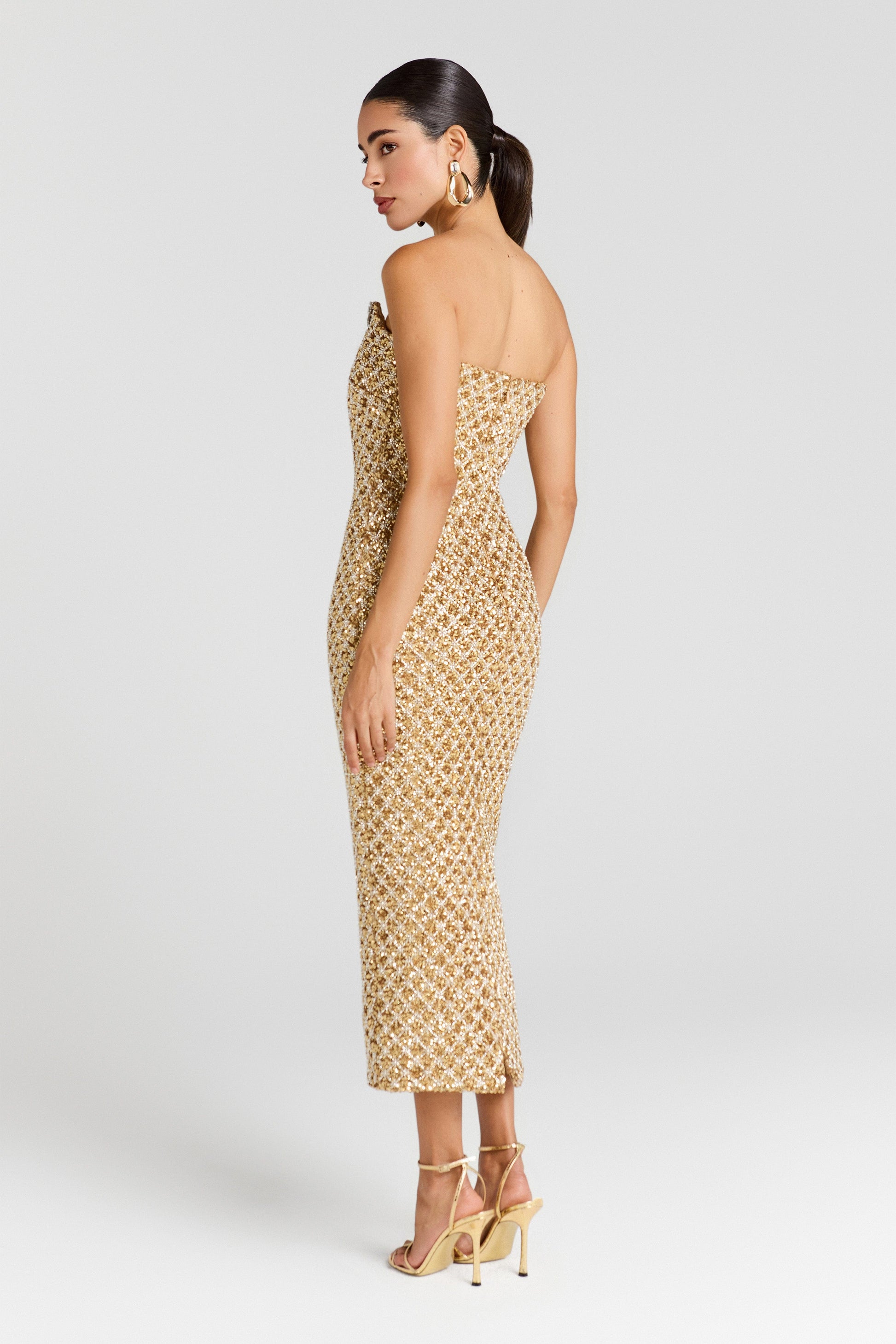 MIDI Dresses Isabella Gold Dress