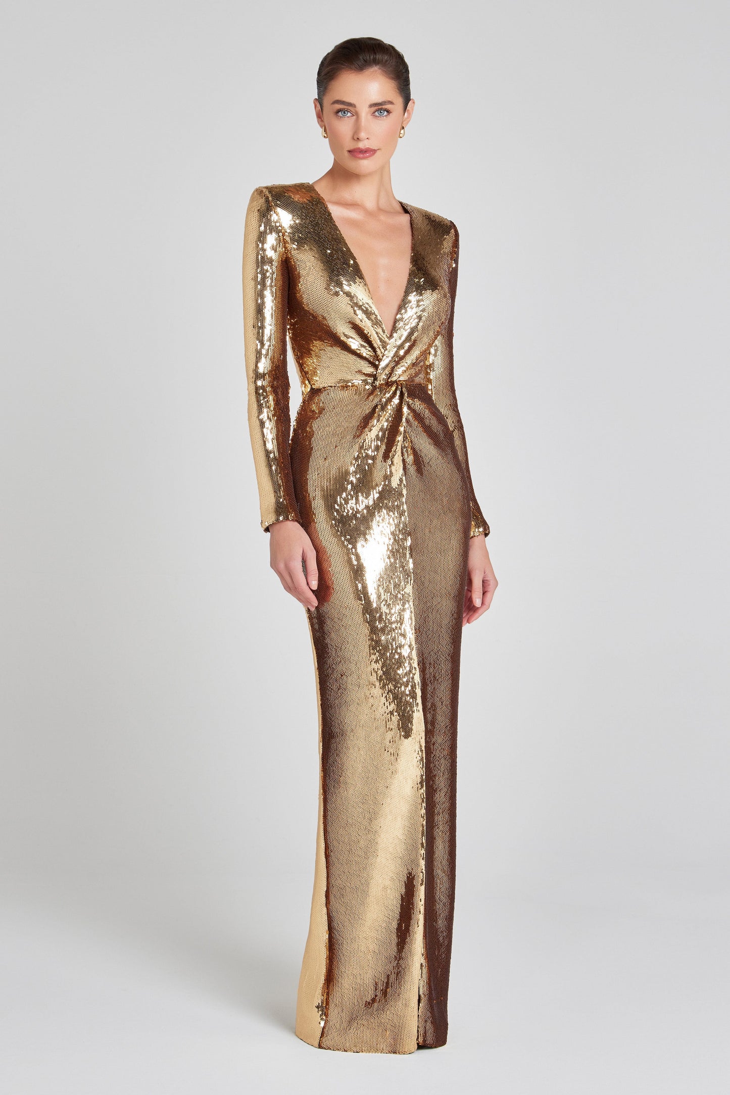 Jennifer Gold Dress | NADINE MERABI Jennifer Gold Dress | NADINE MERABI