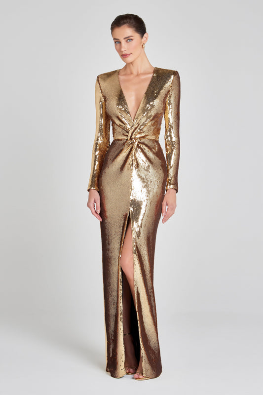 Gold Dress | Gold Dress for Women | NADINE MERABI Gold Dress | Gold Dress for Women | NADINE MERABI