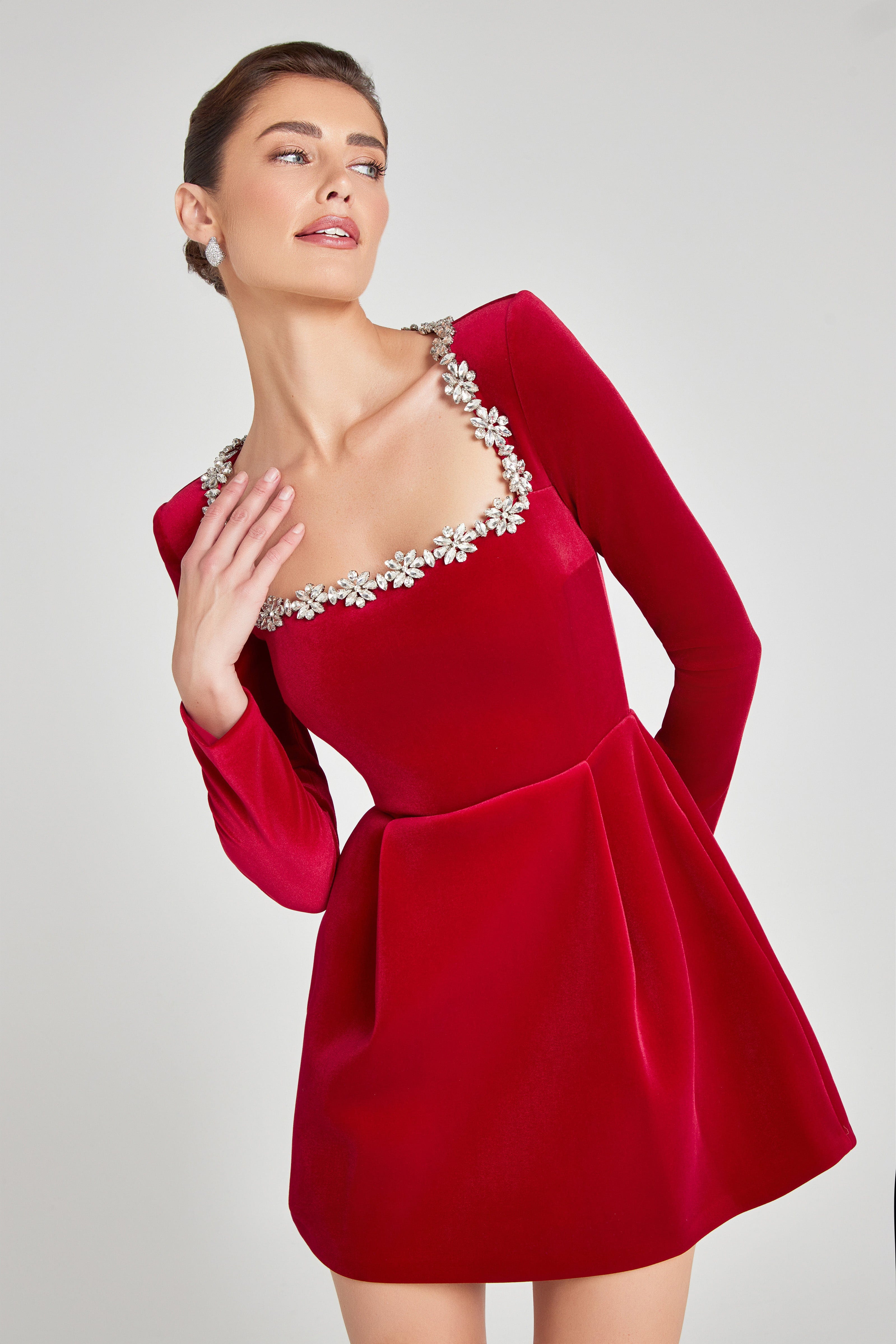Kimberly Red Dress | NADINE MERABI