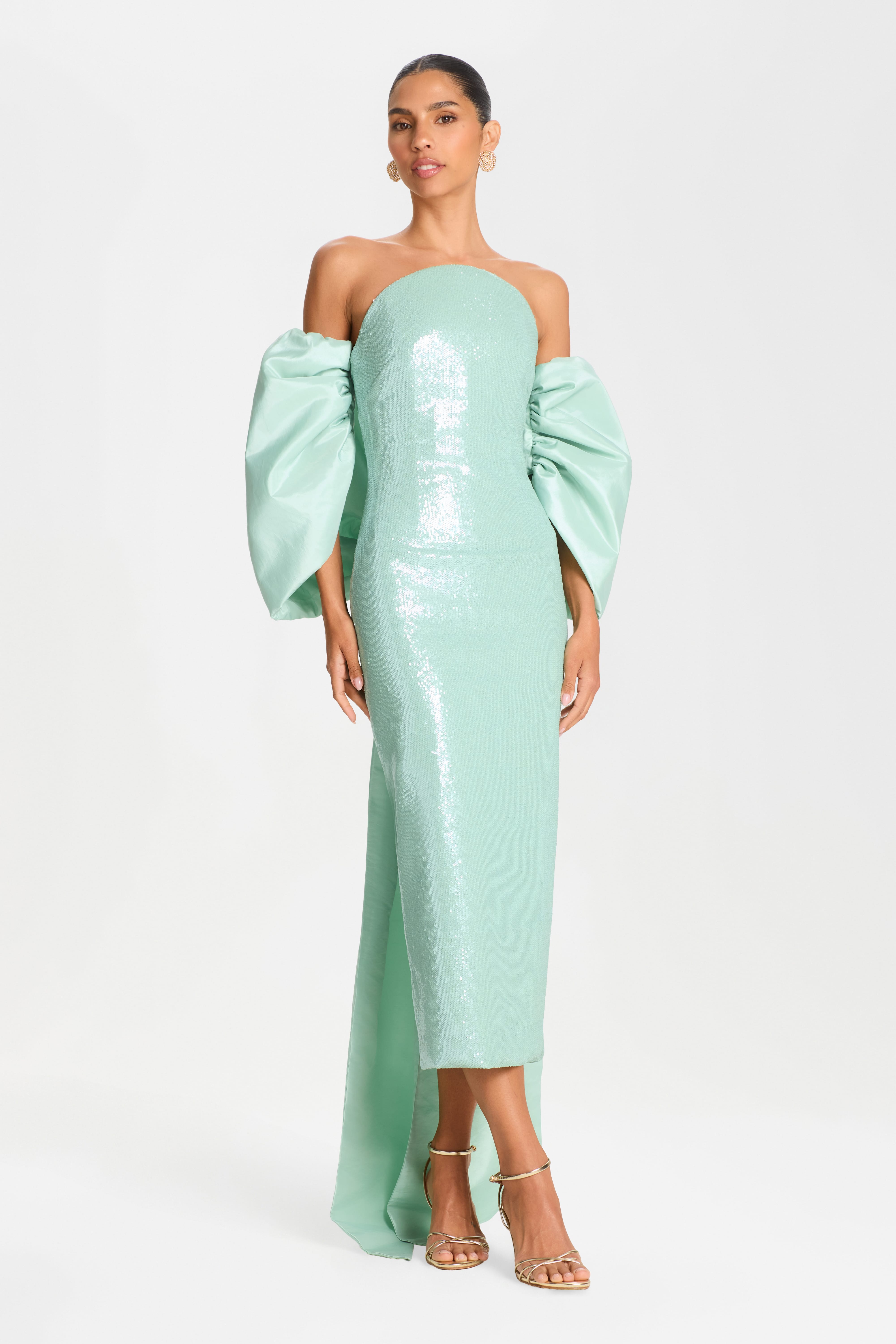 Layla Mint Dress | NADINE MERABI