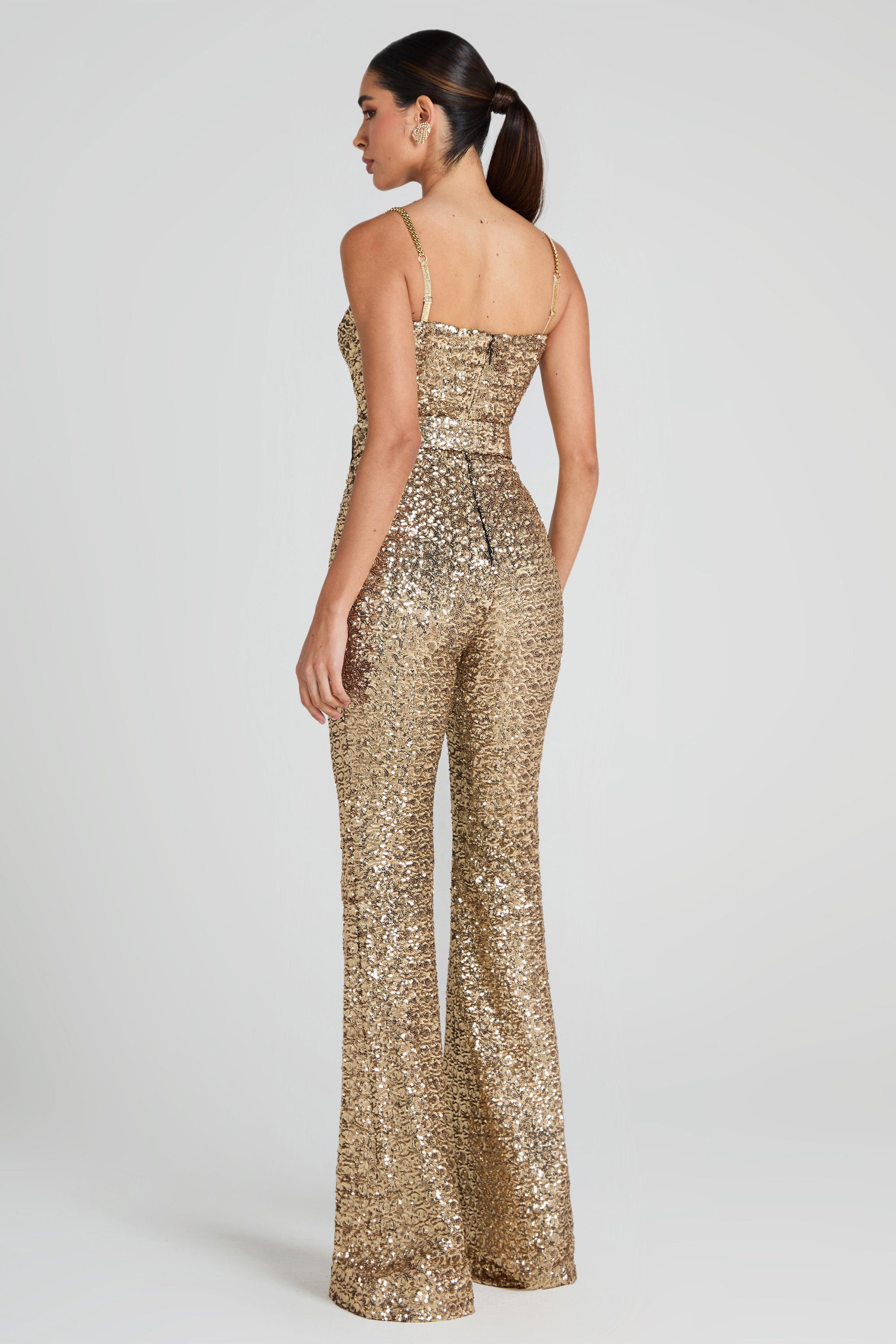 NADINE MERABI Jumpsuits Lucinda Gold Jumpsuit