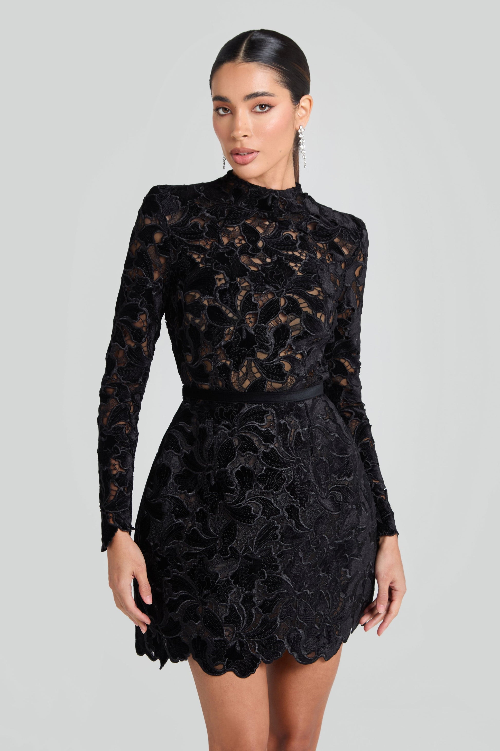 Nadine Merabi Lydia Black Dress 12 Nadine Merabi Lydia Black Dress 12