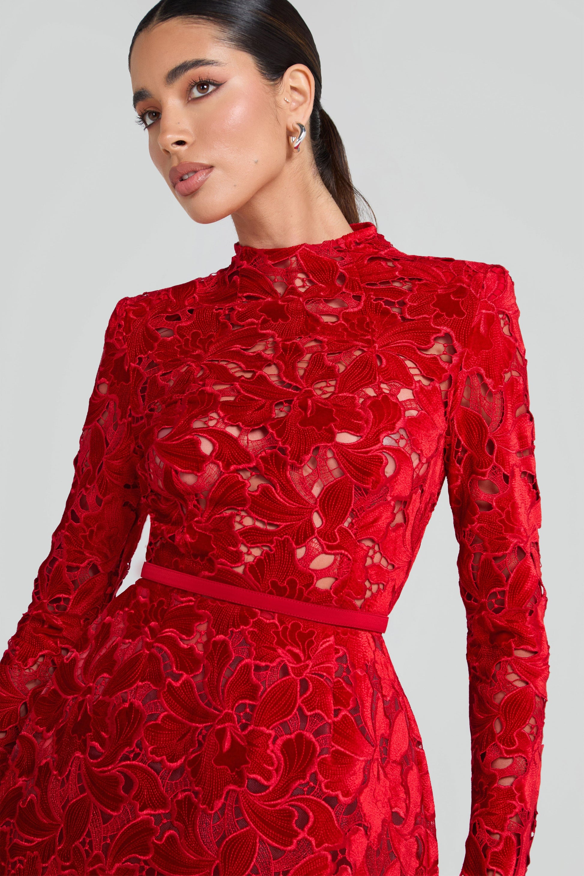 Nadine Merabi Lydia Red Dress 8 Nadine Merabi Lydia Red Dress 8