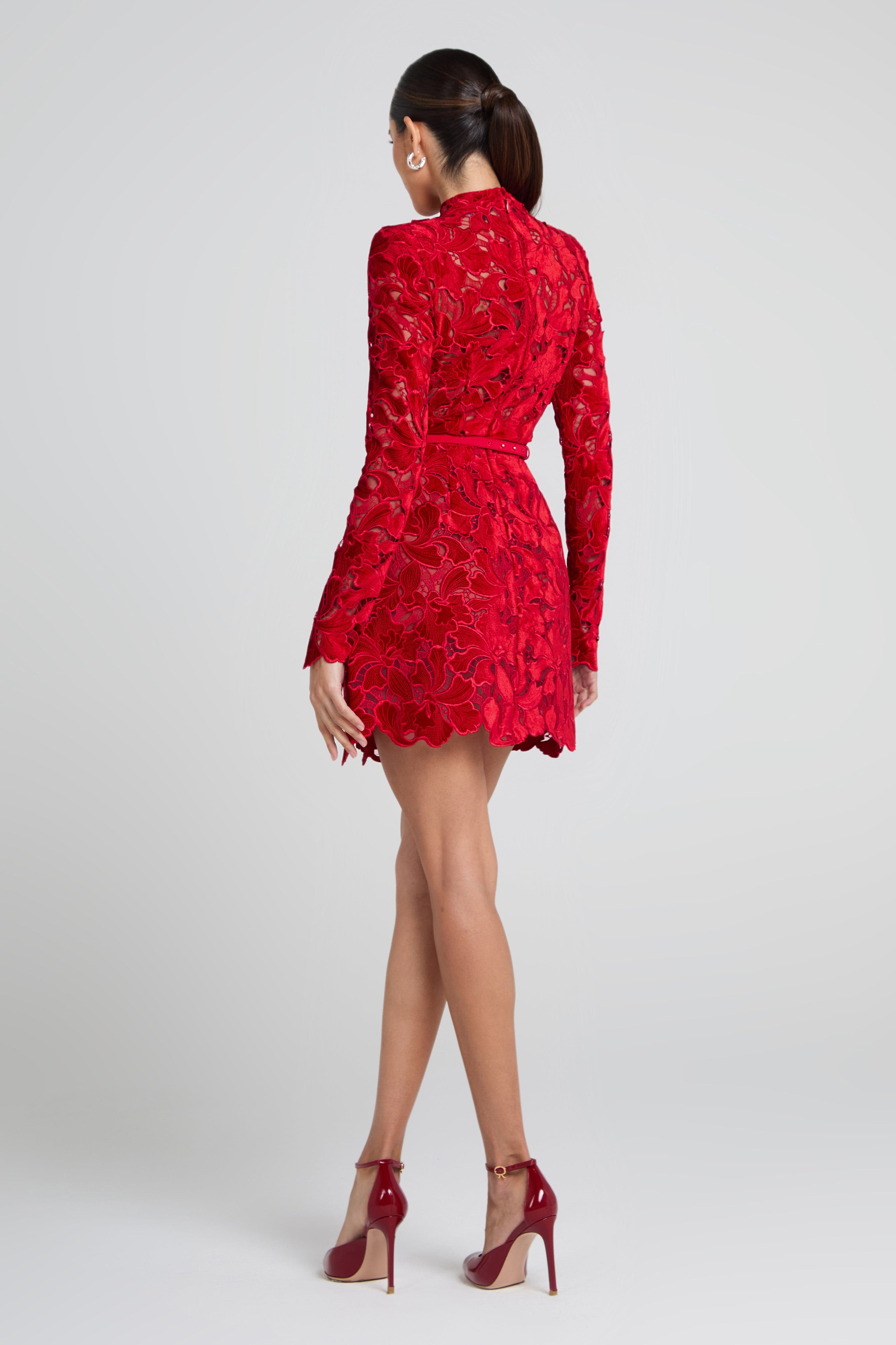 Lydia Red Dress NADINE MERABI Lydia Red Dress NADINE MERABI