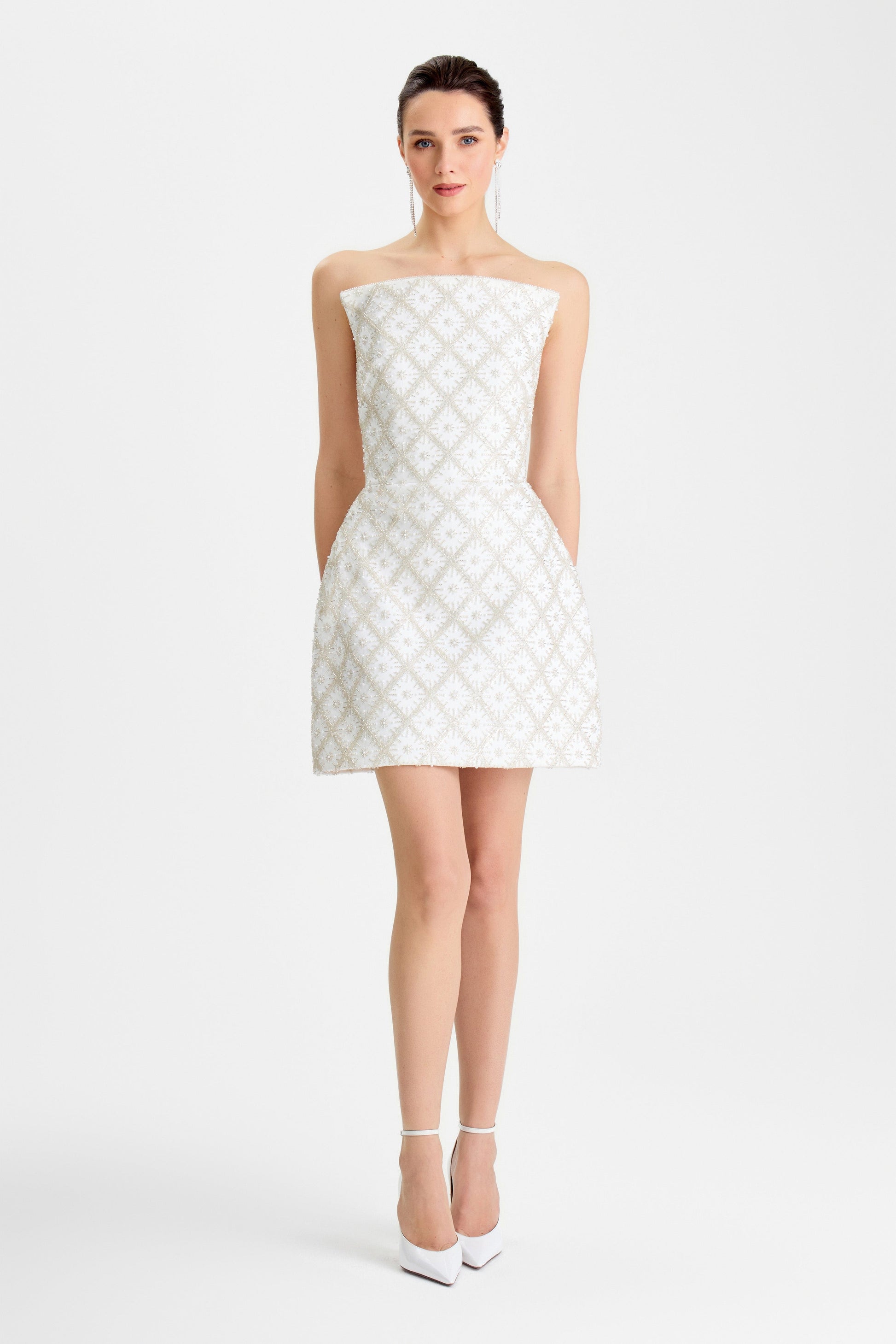 Lyla White Dress | NADINE MERABI Lyla White Dress | NADINE MERABI